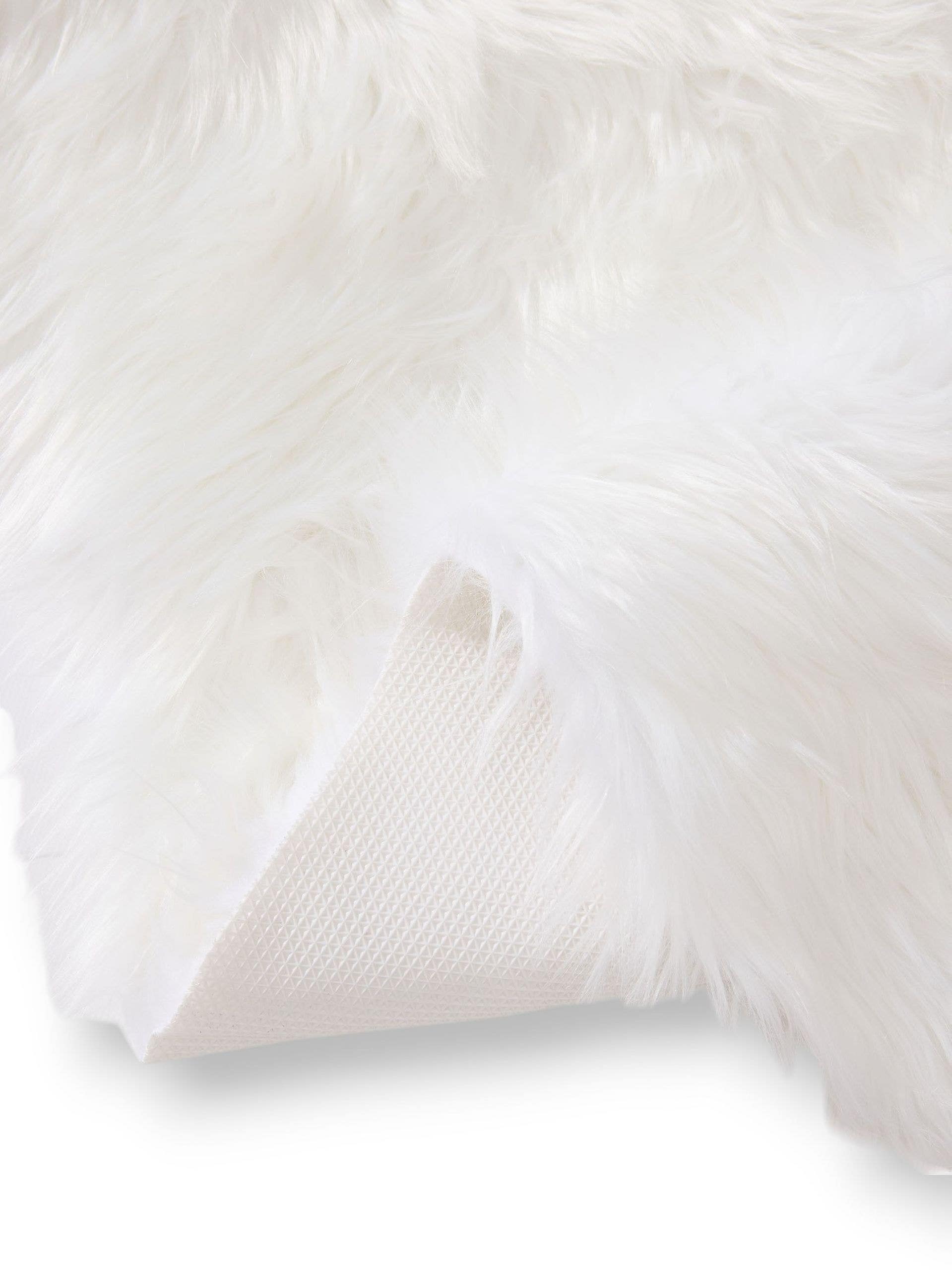 Tappeto di 70% Poliacrilico, 30% Poliestere in Bianco con pelo alto 51 - 60 mm da benuta Pop