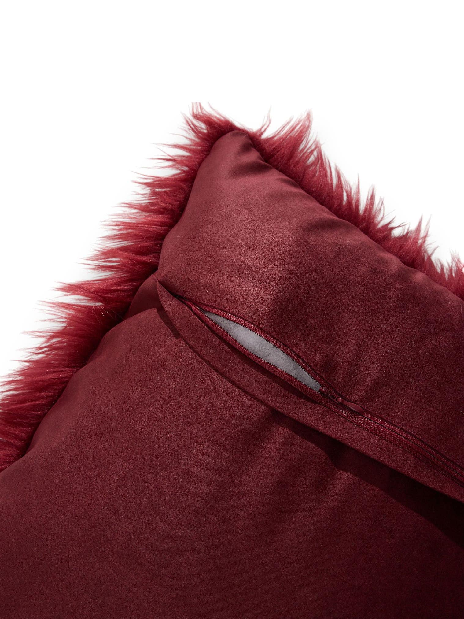 Almohada Nanuk Bordeaux im Design Uni aus 70% Poliacrílico, 30% Poliéster von benuta Pop