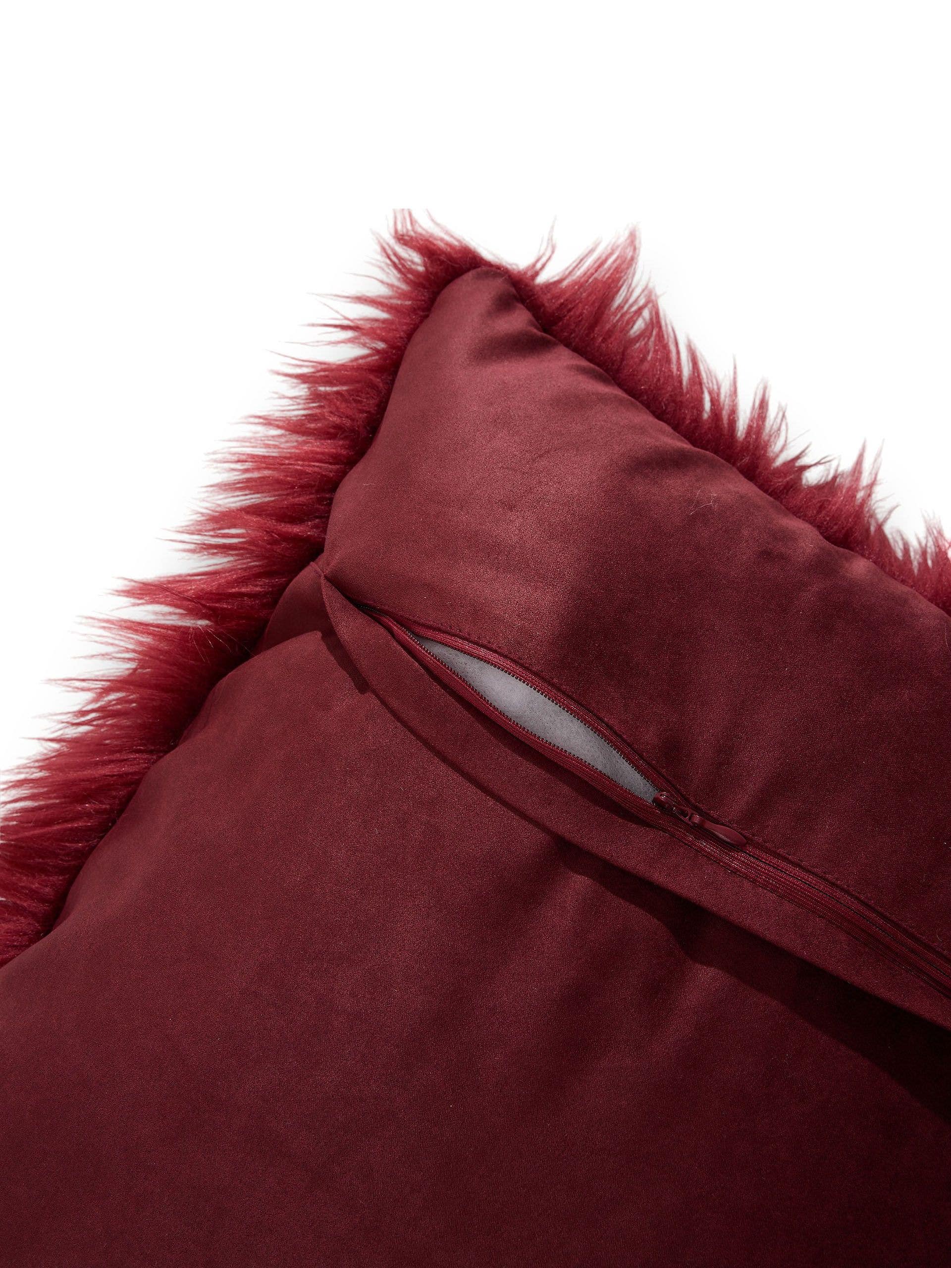 Poduszka Nanuk bordowy com design Uni em 70% poliakryl, 30% poliester da benuta Pop
