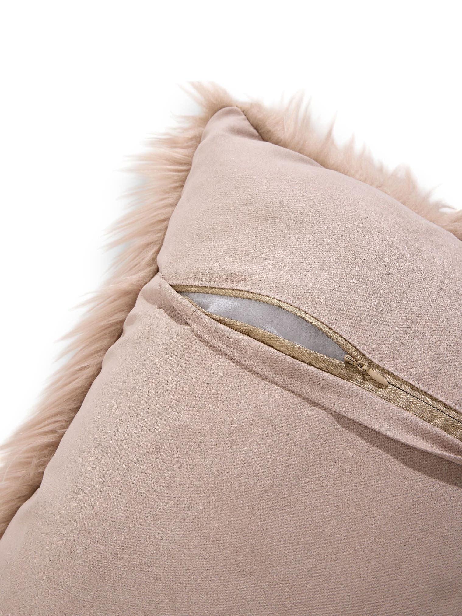 Kudde Nanuk Beige med Uni-design i 70% polyakryl, 30% polyester från benuta Pop