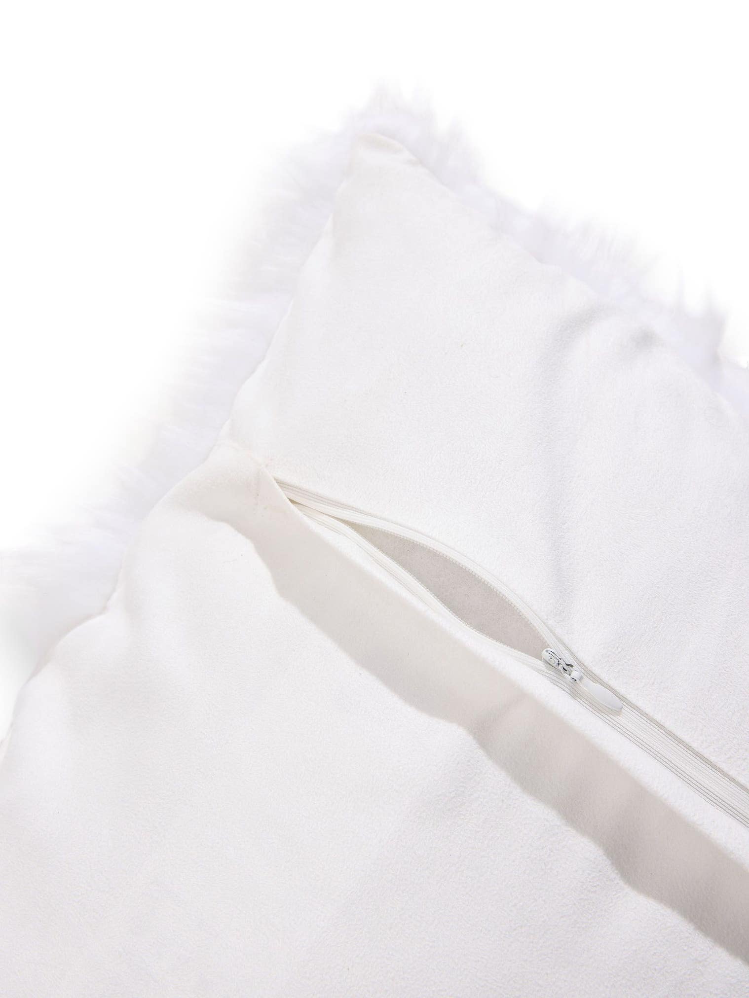 Pude Nanuk Hvid im Design Uni aus 70% polyacryl, 30% polyester von benuta Pop