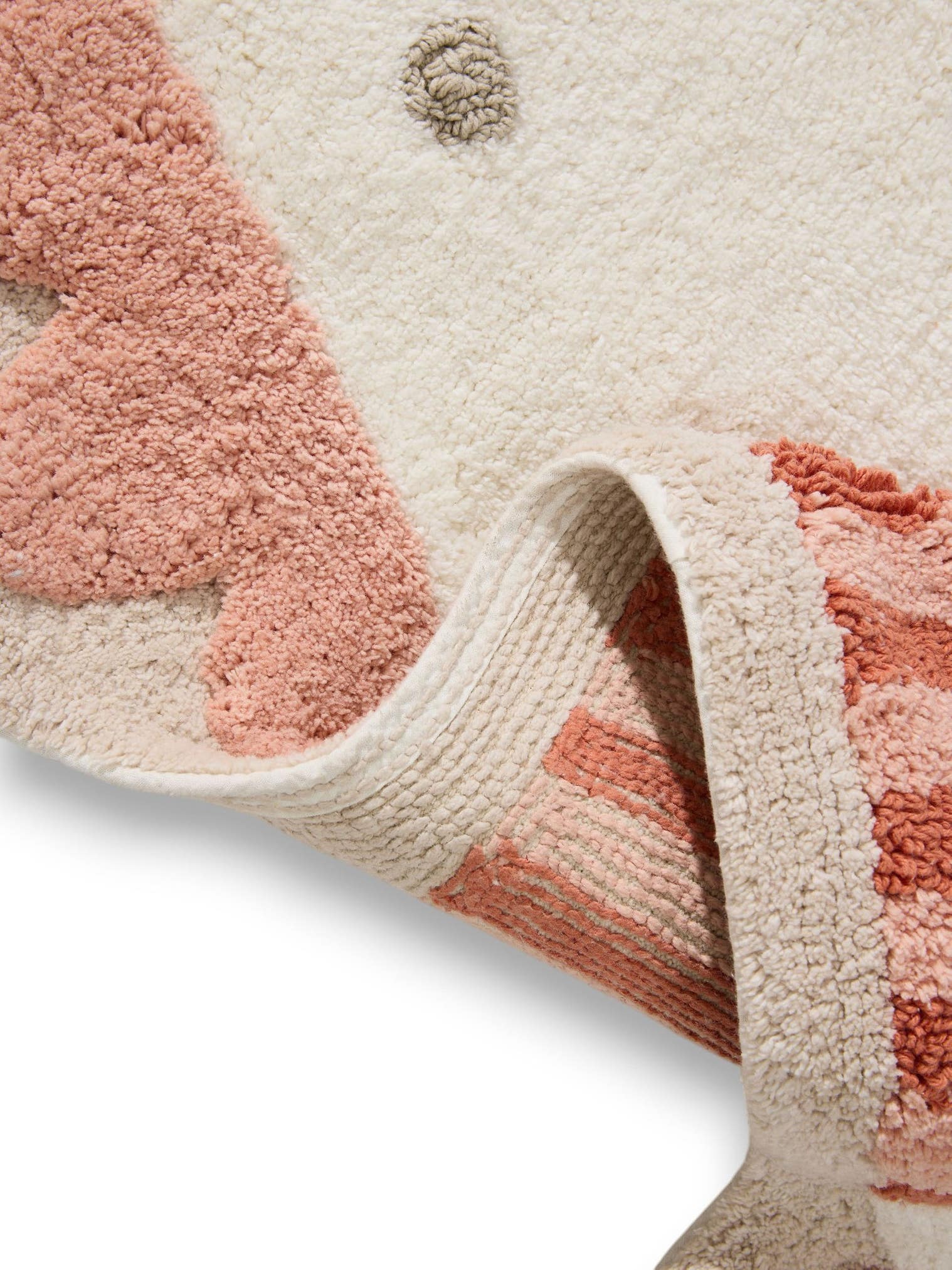 Teppich aus 100% Baumwolle (recycelt) in Multicolor mit 6 bis 10 mm hohem Flor von Lytte