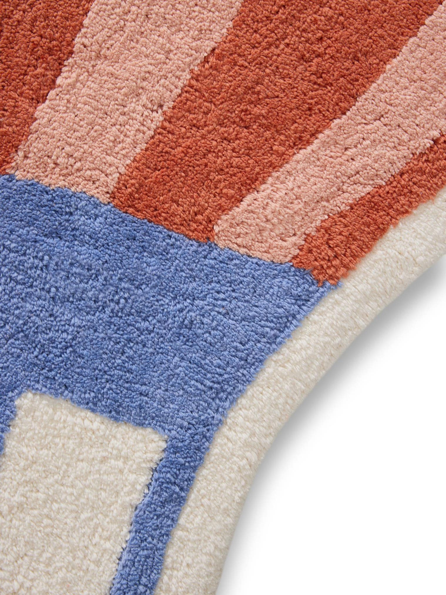 Teppich aus 100% Baumwolle (recycelt) in Multicolor mit 6 bis 10 mm hohem Flor von Lytte