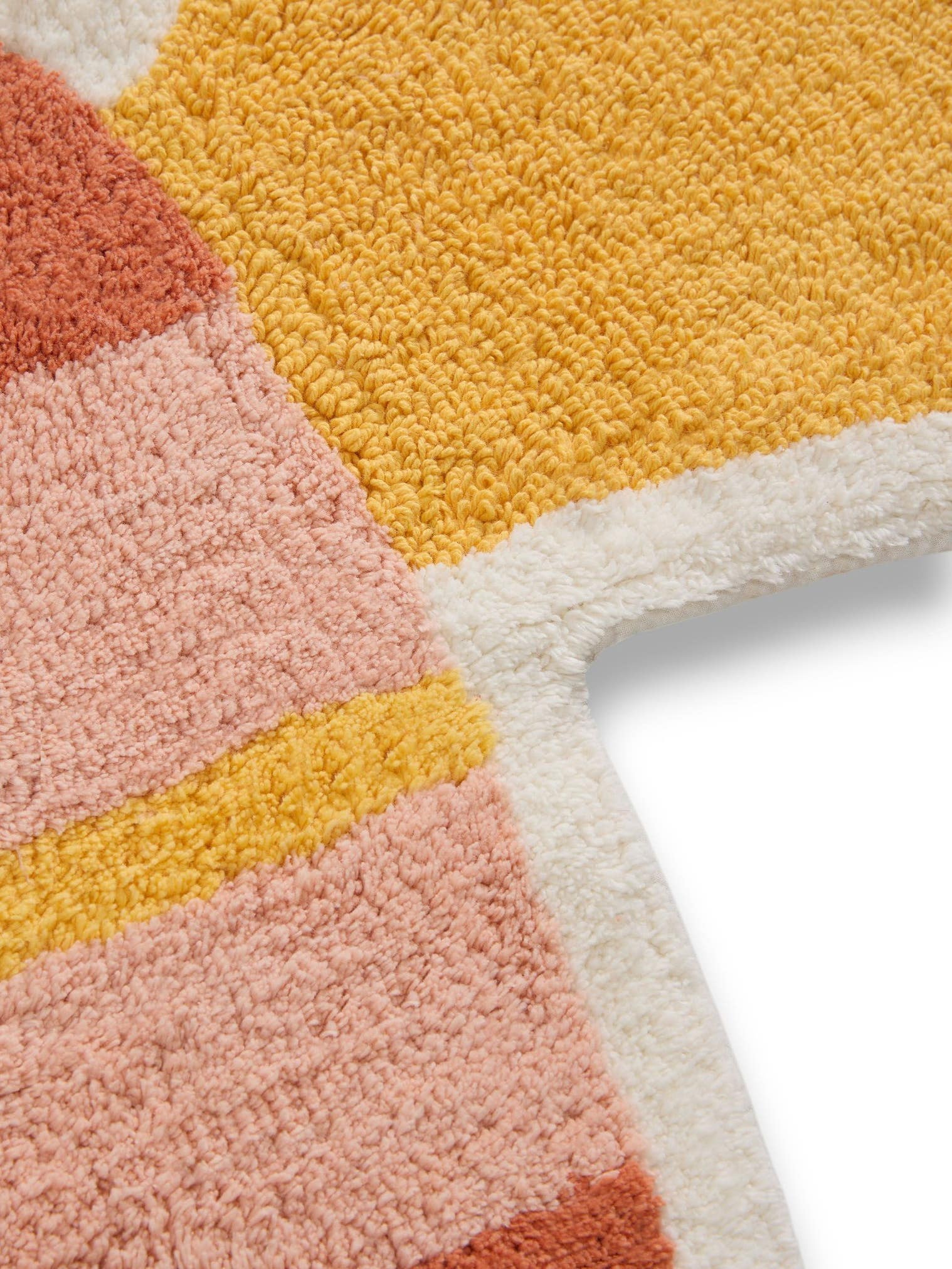 Teppich aus 100% Baumwolle (recycelt) in Multicolor mit 6 bis 10 mm hohem Flor von Lytte