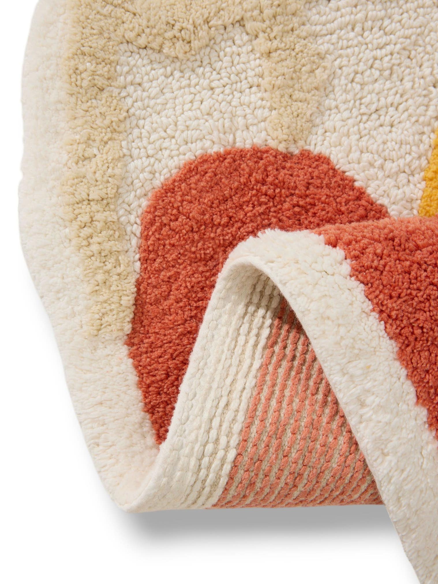 Teppich aus 100% Baumwolle (recycelt) in Multicolor mit 6 bis 10 mm hohem Flor von Lytte
