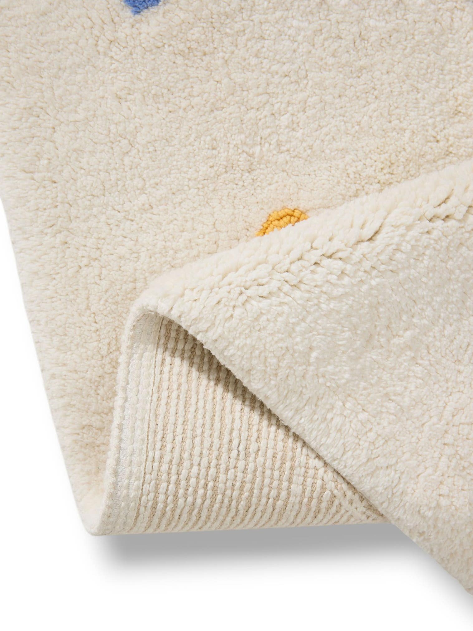 Teppich aus 100% Baumwolle (recycelt) in Multicolor mit 6 bis 10 mm hohem Flor von Lytte