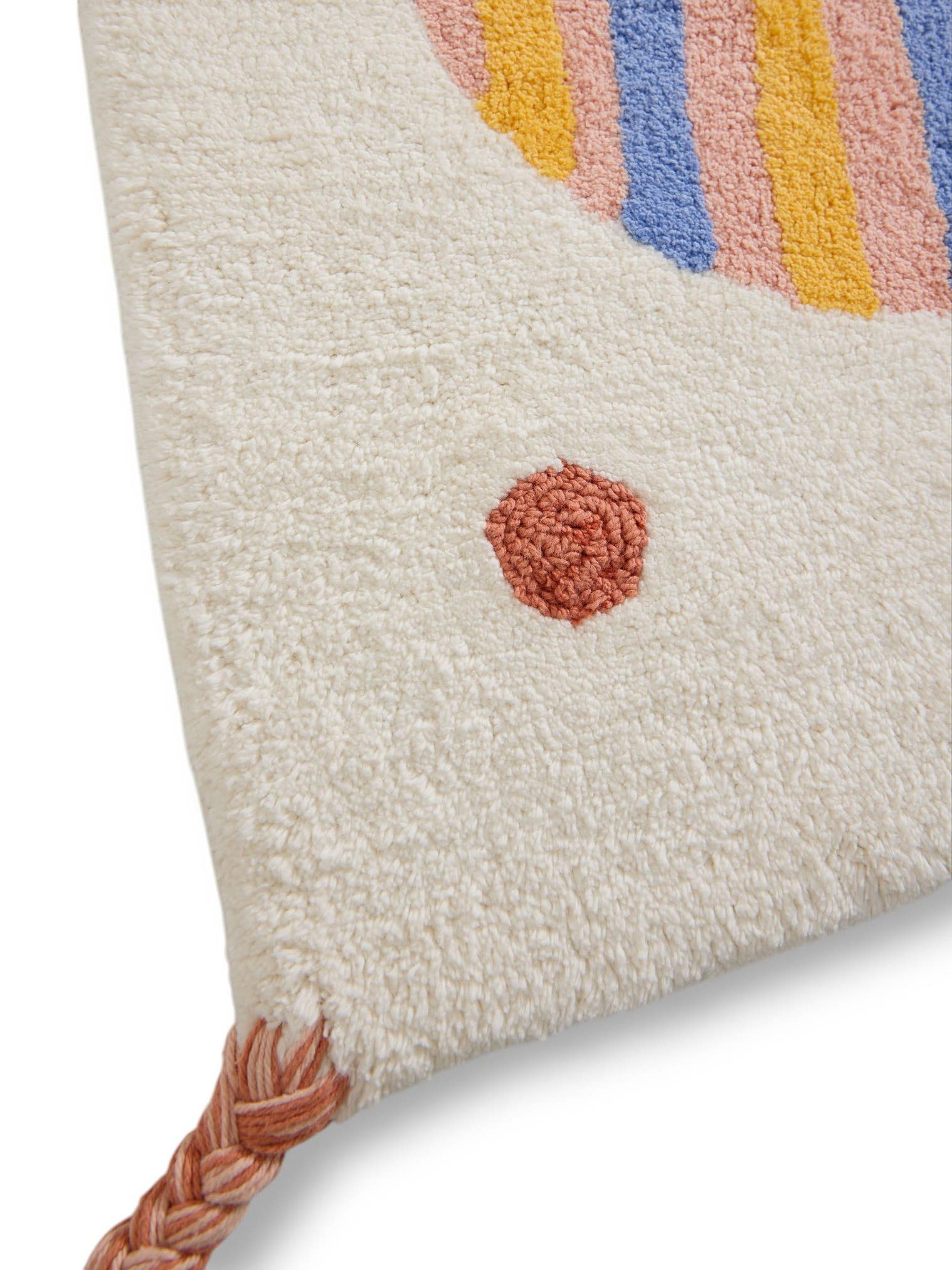 Teppich aus 100% Baumwolle (recycelt) in Multicolor mit 6 bis 10 mm hohem Flor von Lytte