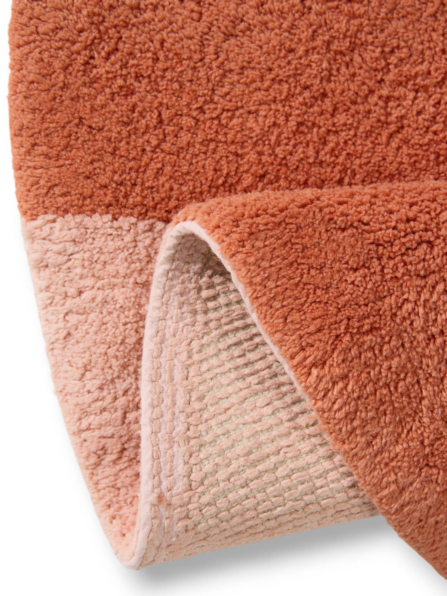 Teppich aus 100% Baumwolle (recycelt) in Rosa mit 6 bis 10 mm hohem Flor von Lytte