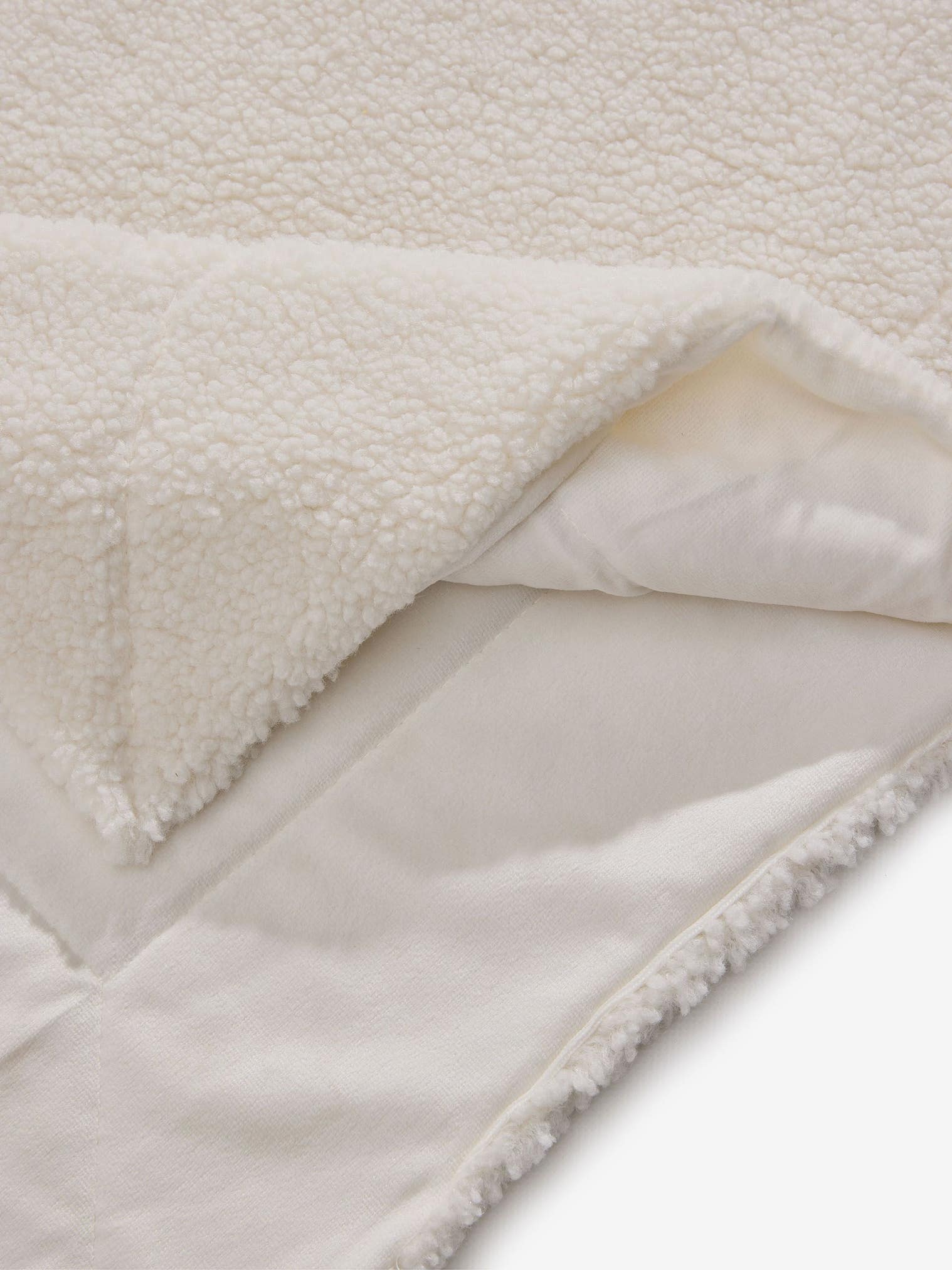 Decke Ted Weiß im Design Uni aus 100% Polyester von benuta Pop