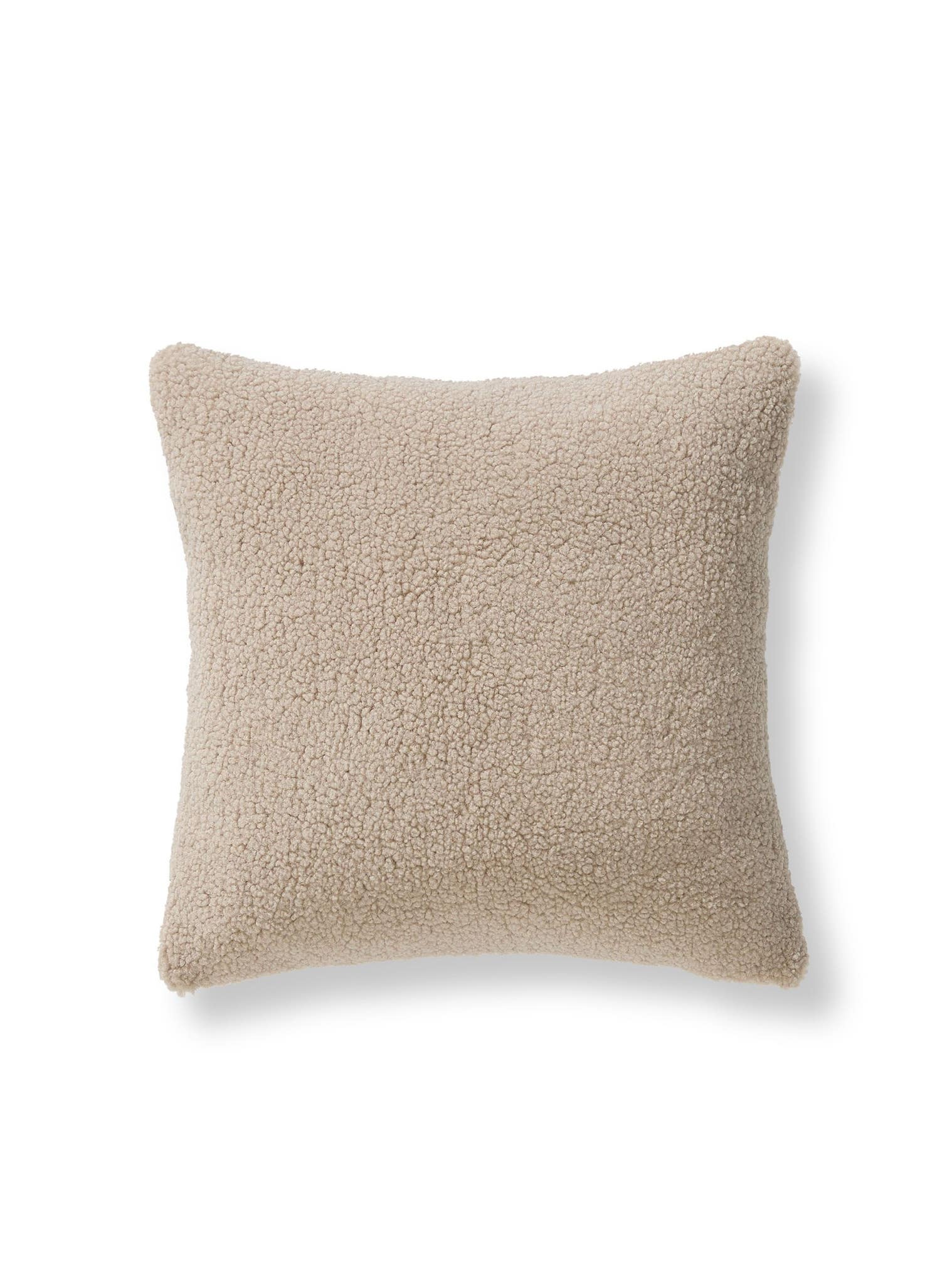 Kissenbezug Ted Hellgrau im Design Uni aus 100% Polyester von benuta Pop