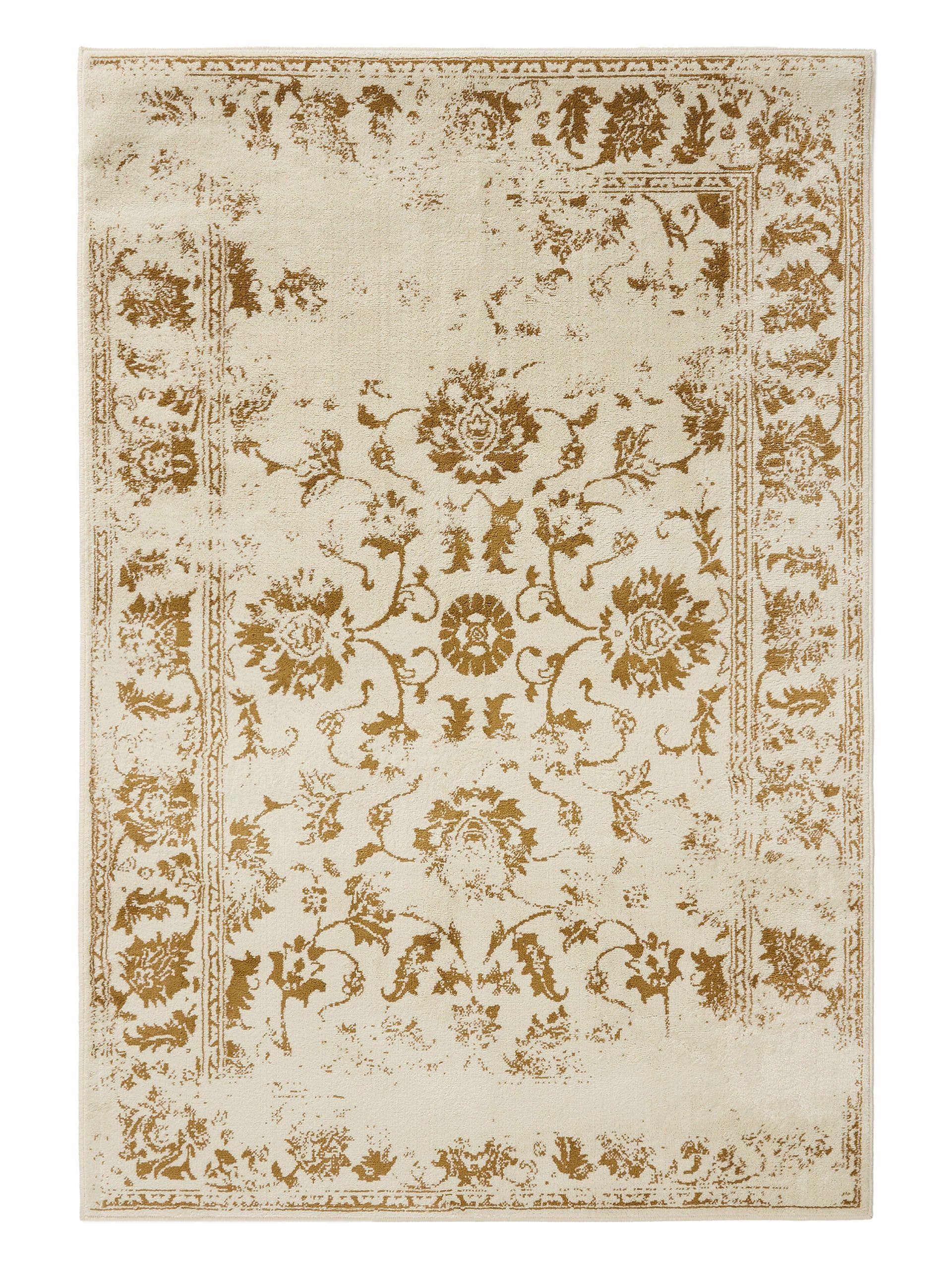 Rug made of 100% Polypropylene in Beige with a 6 - 10 mm high pile by benuta Basic