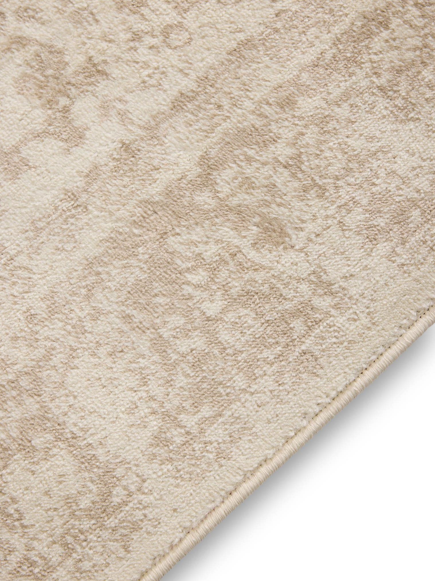 Teppich aus 100% Polypropylen in Beige mit 6 bis 10 mm hohem Flor von benuta Basic