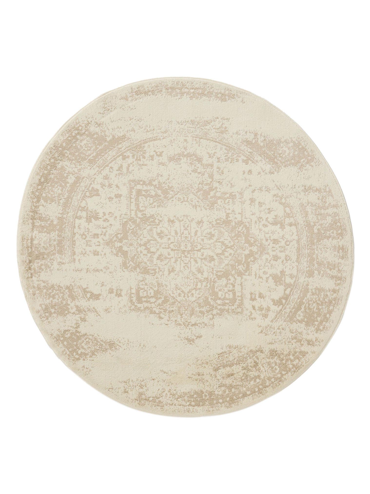 Teppich aus 100% Polypropylen in Beige mit 6 bis 10 mm hohem Flor von benuta Basic
