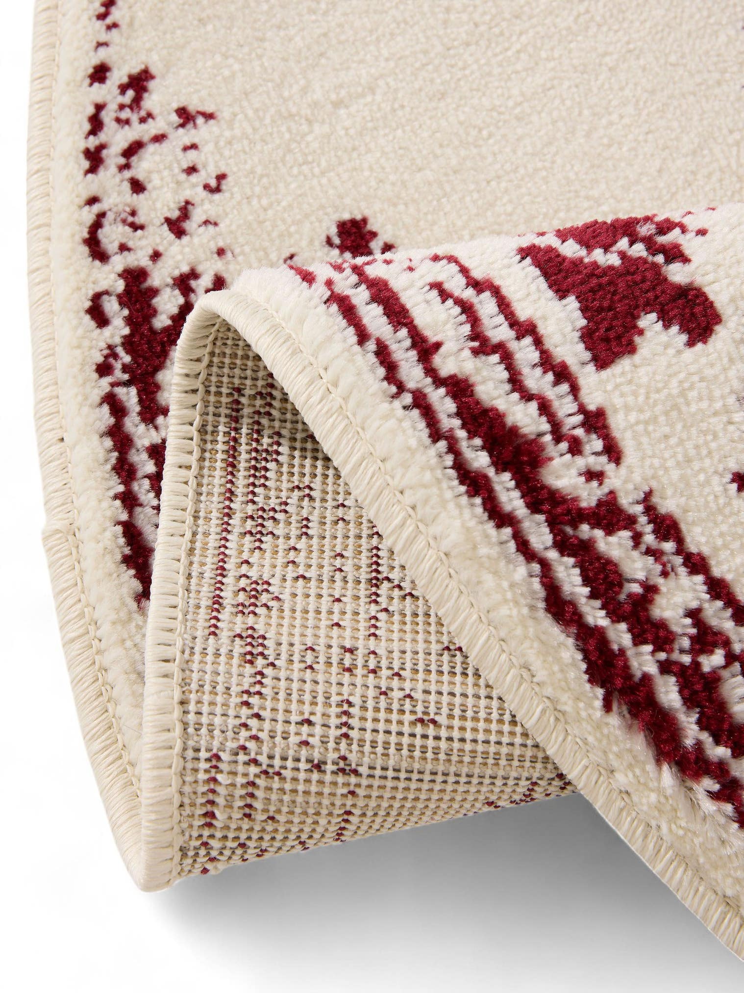 Teppich aus 100% Polypropylen in Beige mit 6 bis 10 mm hohem Flor von benuta Basic