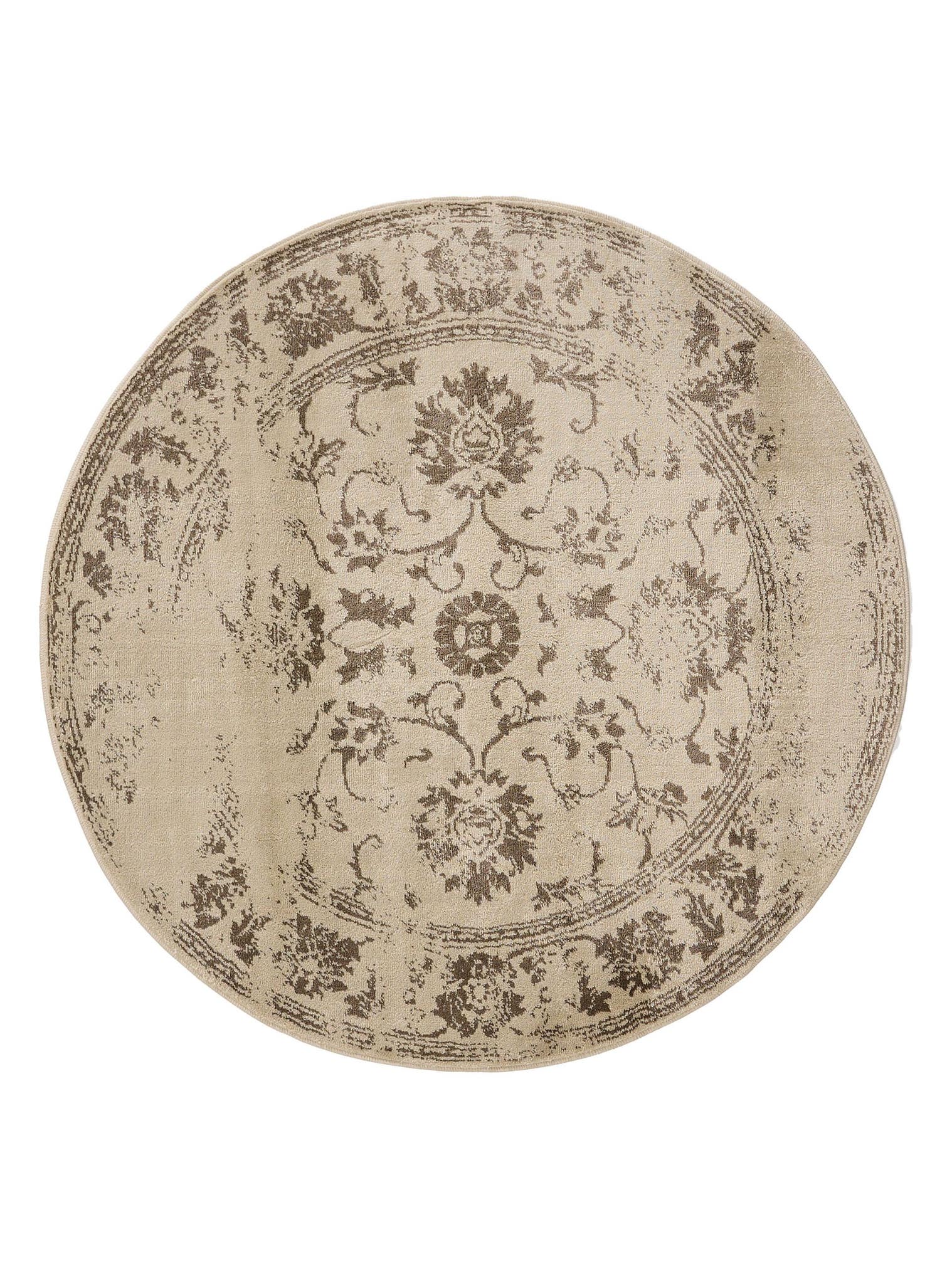 Teppich aus 100% Polypropylen in Beige mit 6 bis 10 mm hohem Flor von benuta Basic