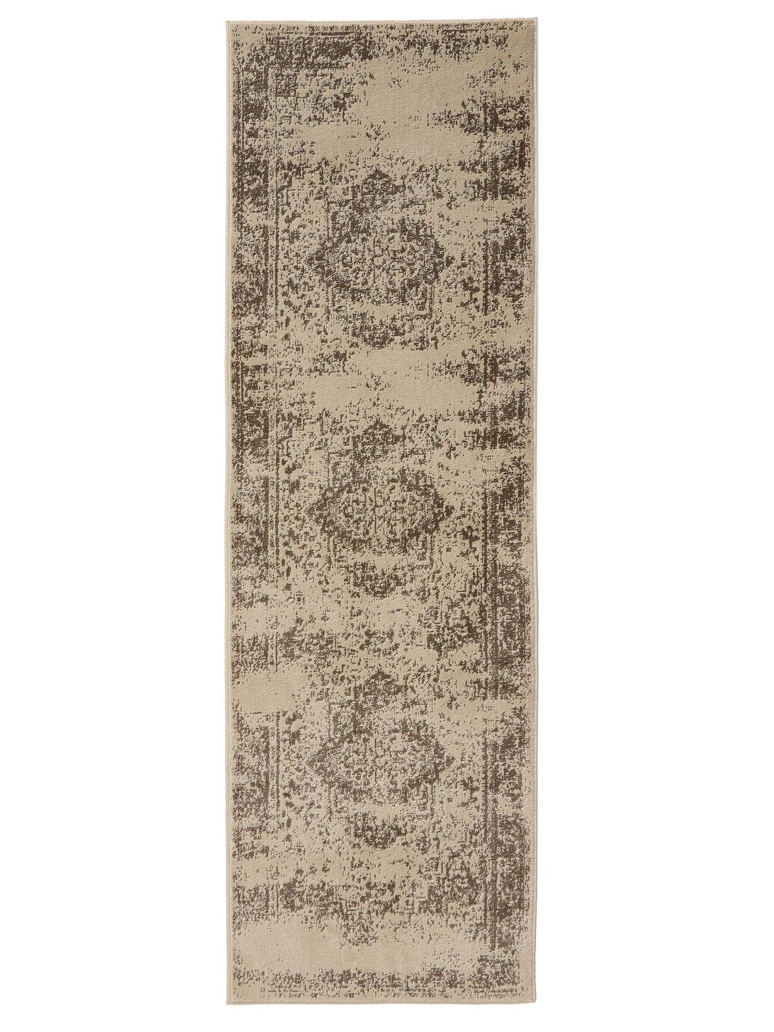 Teppich aus 100% Polypropylen in Beige mit 6 bis 10 mm hohem Flor von benuta Basic