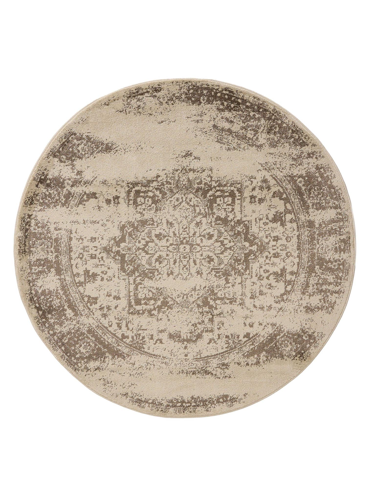Teppich aus 100% Polypropylen in Beige mit 6 bis 10 mm hohem Flor von benuta Basic