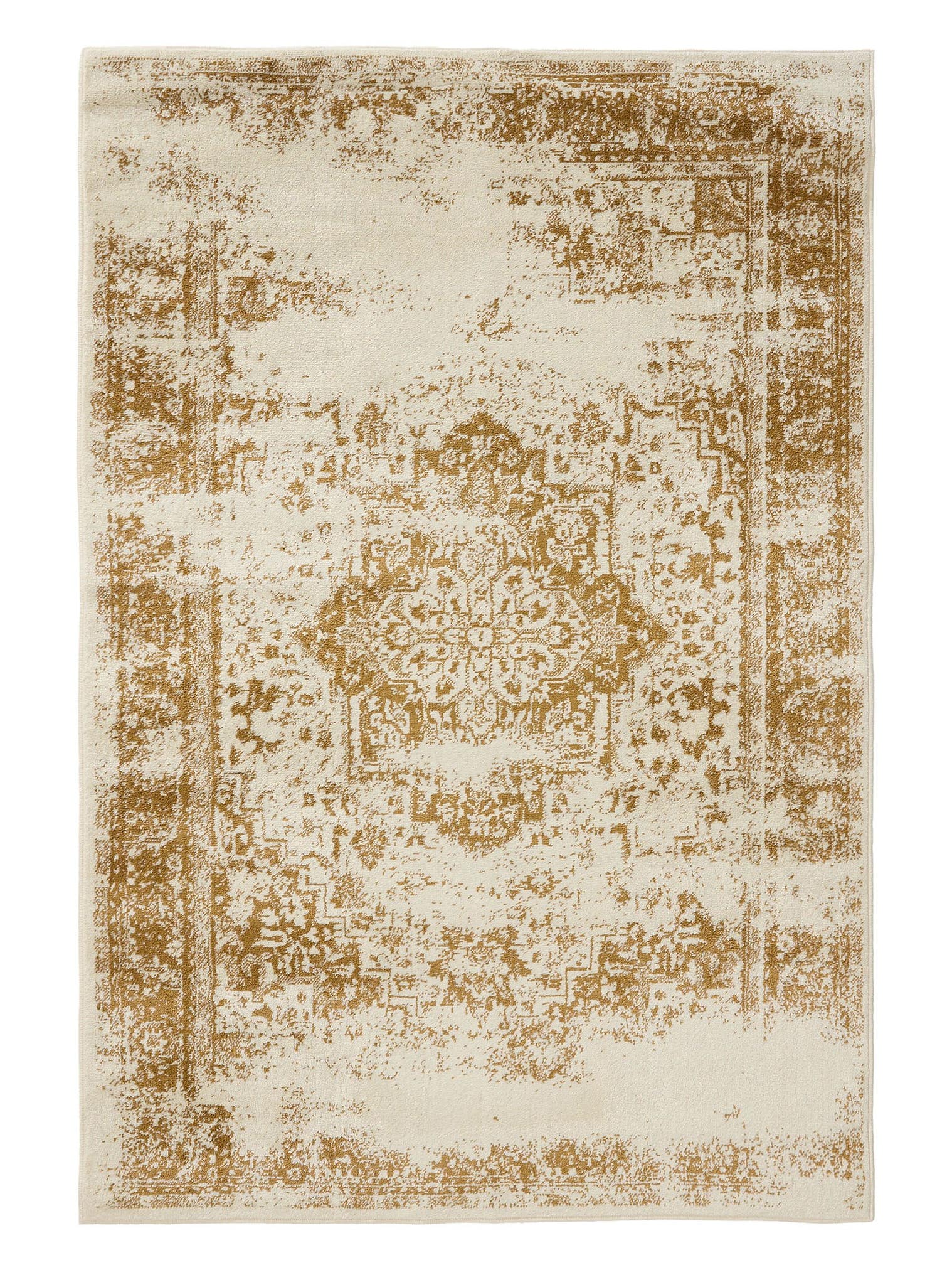 Teppich aus 100% Polypropylen in Beige mit 6 bis 10 mm hohem Flor von benuta Basic
