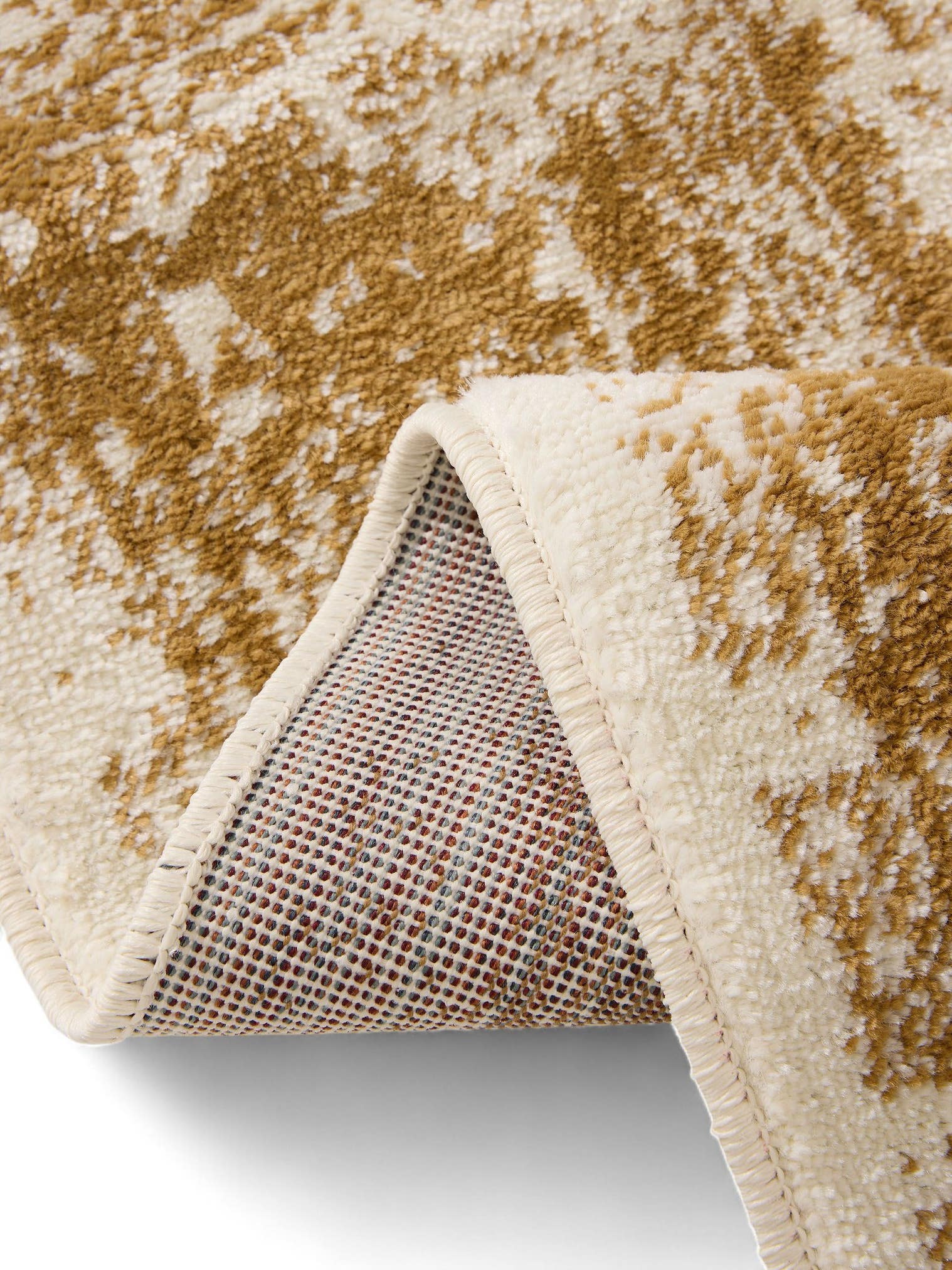 Teppich aus 100% Polypropylen in Beige mit 6 bis 10 mm hohem Flor von benuta Basic