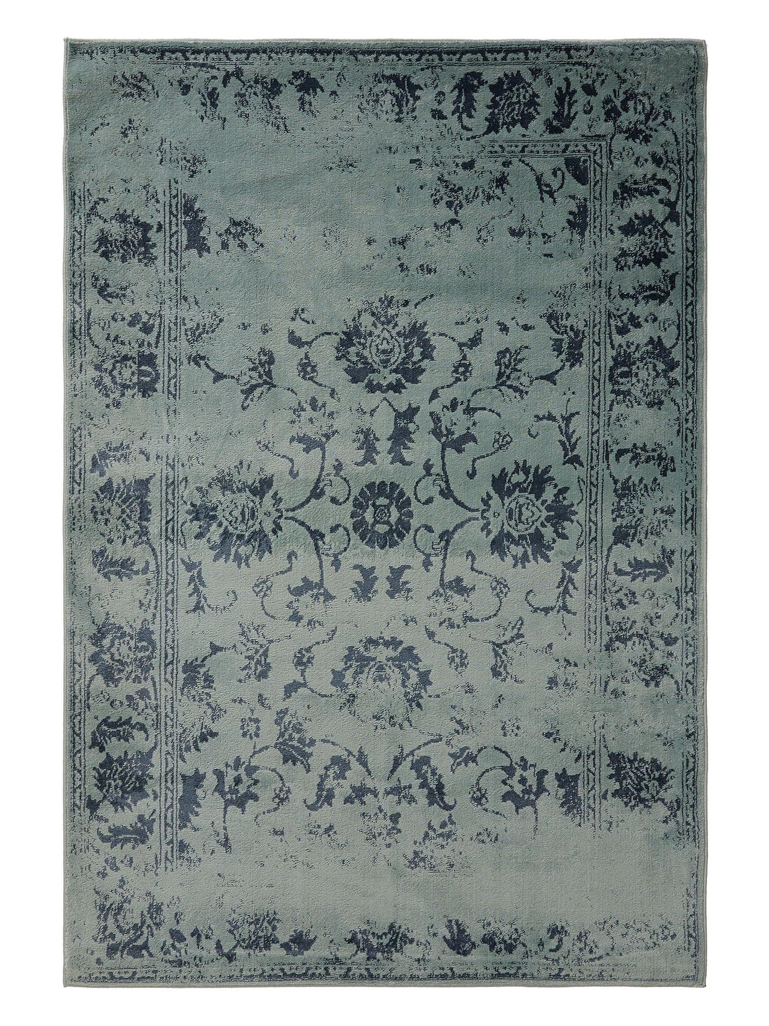 Teppich aus 100% Polypropylen in Türkis mit 6 bis 10 mm hohem Flor von benuta Basic
