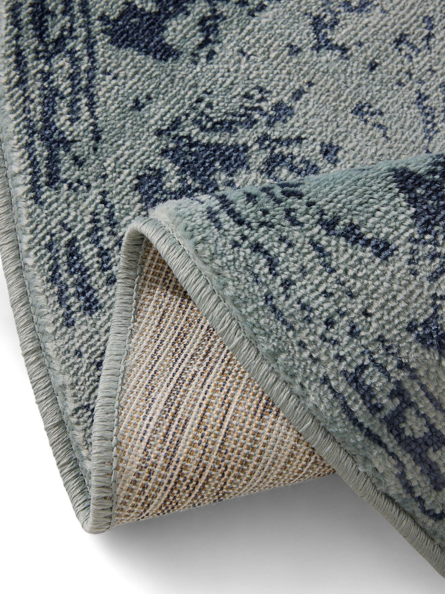 Teppich aus 100% Polypropylen in Türkis mit 6 bis 10 mm hohem Flor von benuta Basic