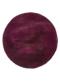 Hochflorteppich rund Lux Bordeaux