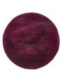 Hochflorteppich rund Lux Bordeaux