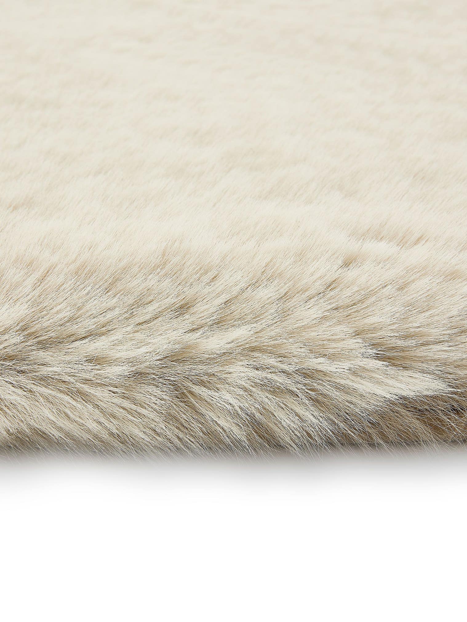 Tappeto di 100% Poliestere in Beige con pelo alto 41 - 50 mm da benuta Finest
