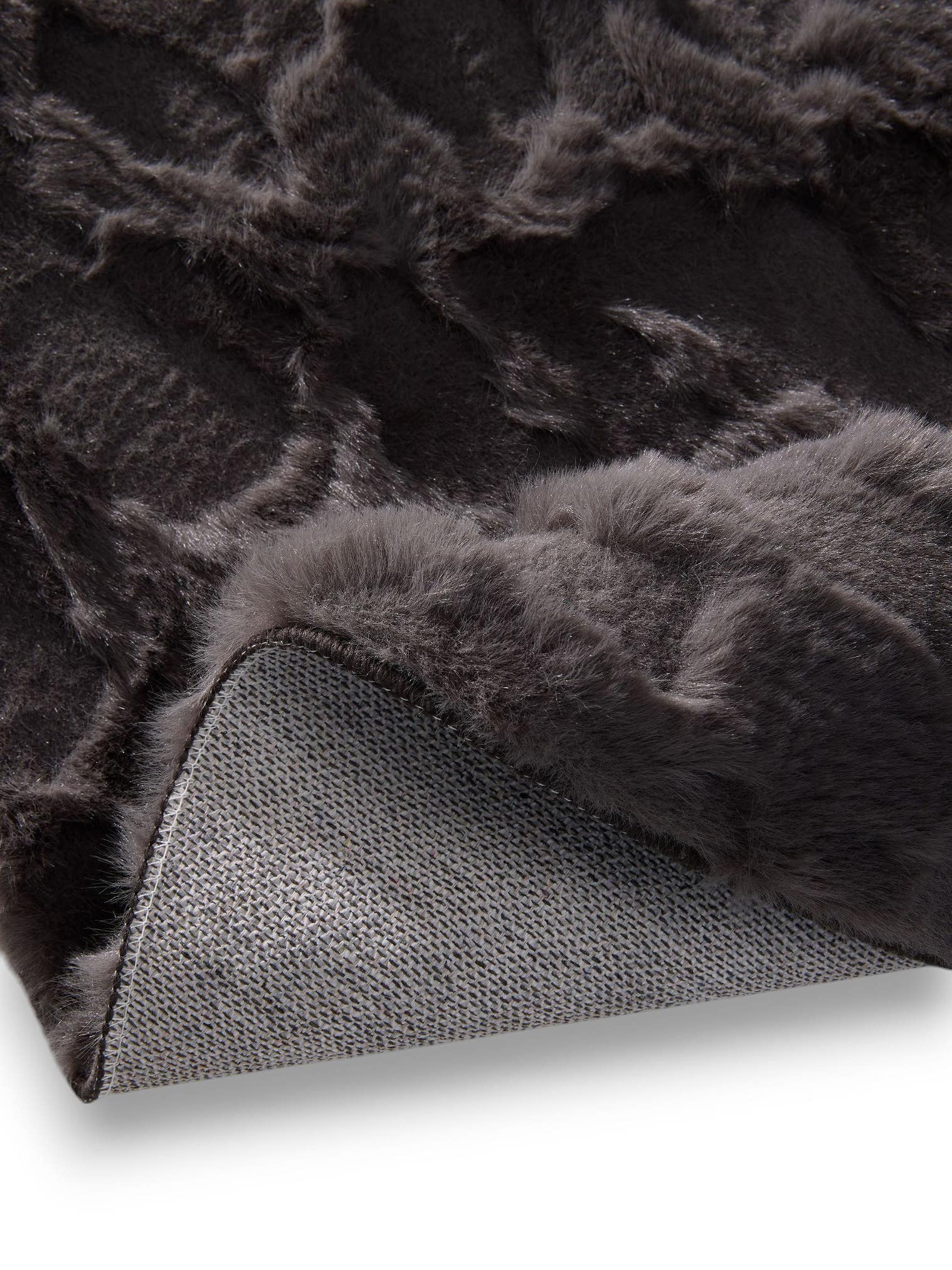 Teppich aus 100% Polyester in Grå mit 21 - 30 mm hohem Flor von benuta Pop