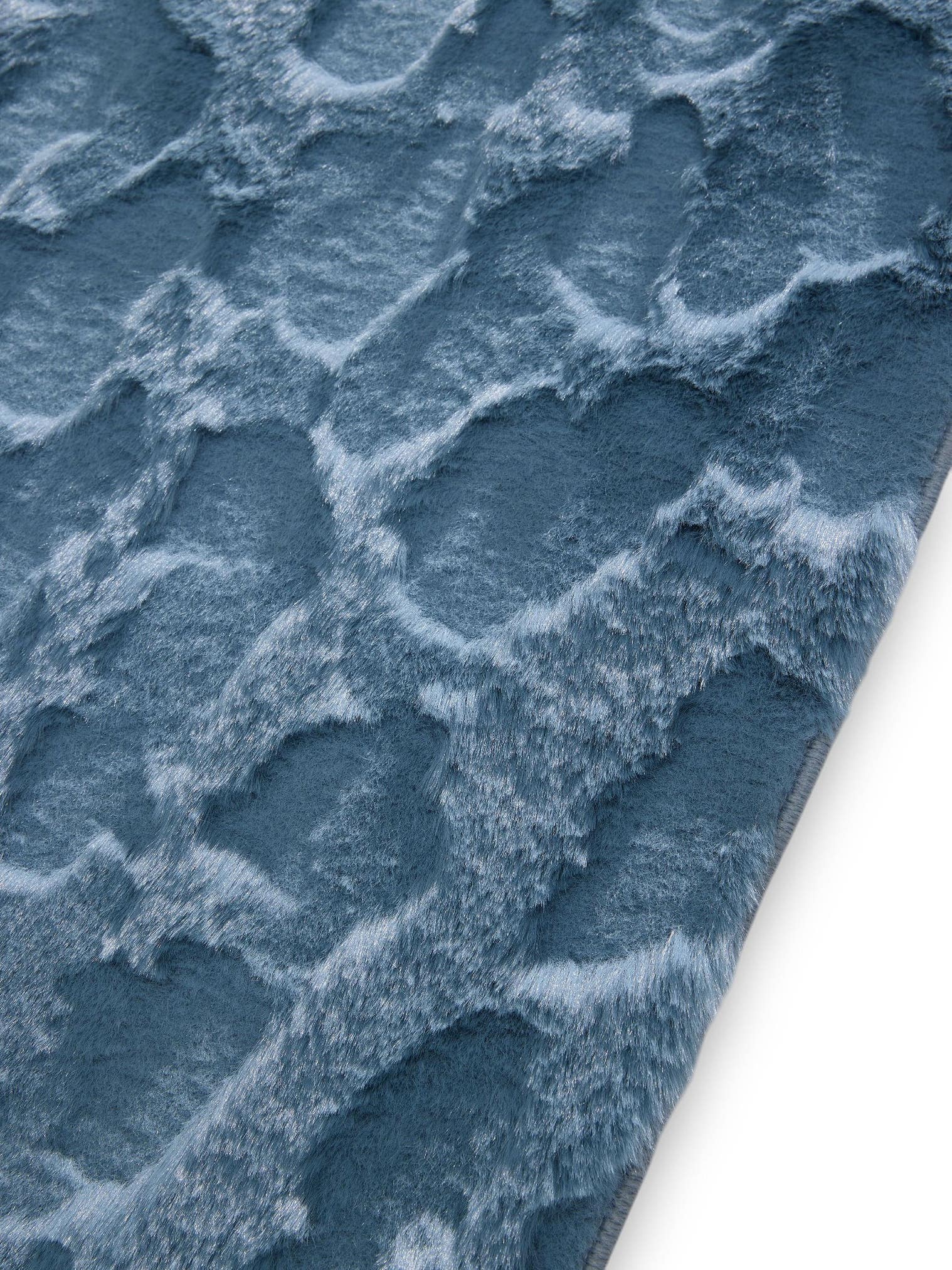 Teppich aus 100% Polyester in Blå mit 21 - 30 mm hohem Flor von benuta Pop