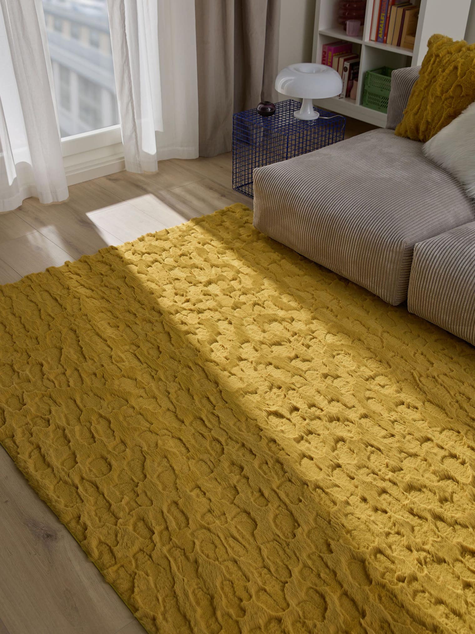Teppich aus 100% Polyester in Geel mit 21 - 30 mm hohem Flor von benuta Pop