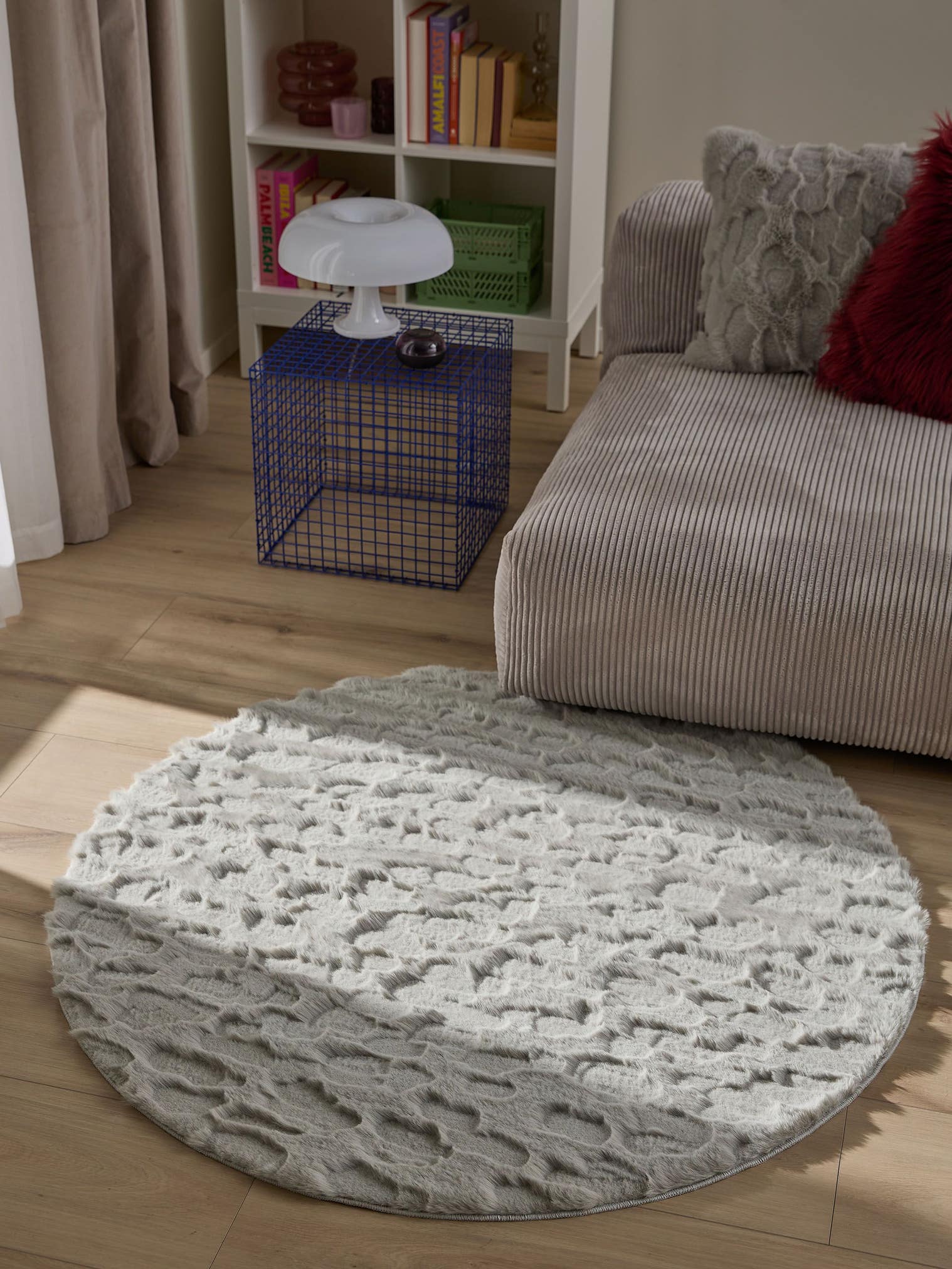 Teppich aus 100% Polyester in Grå mit 21 - 30 mm hohem Flor von benuta Pop