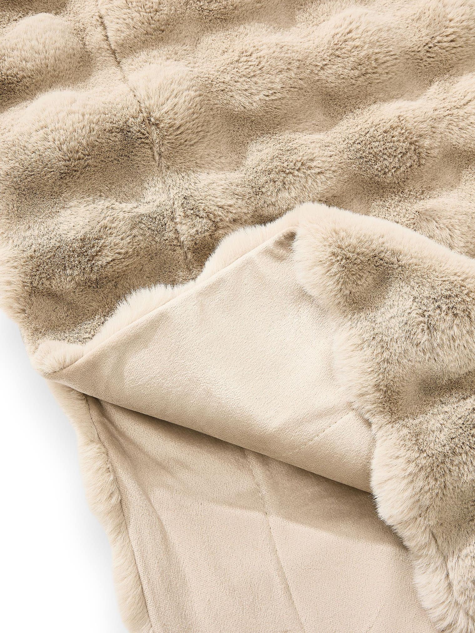 Plaid Dave Beige i Uni-design lavet af 100% Polyester fra benuta Nest