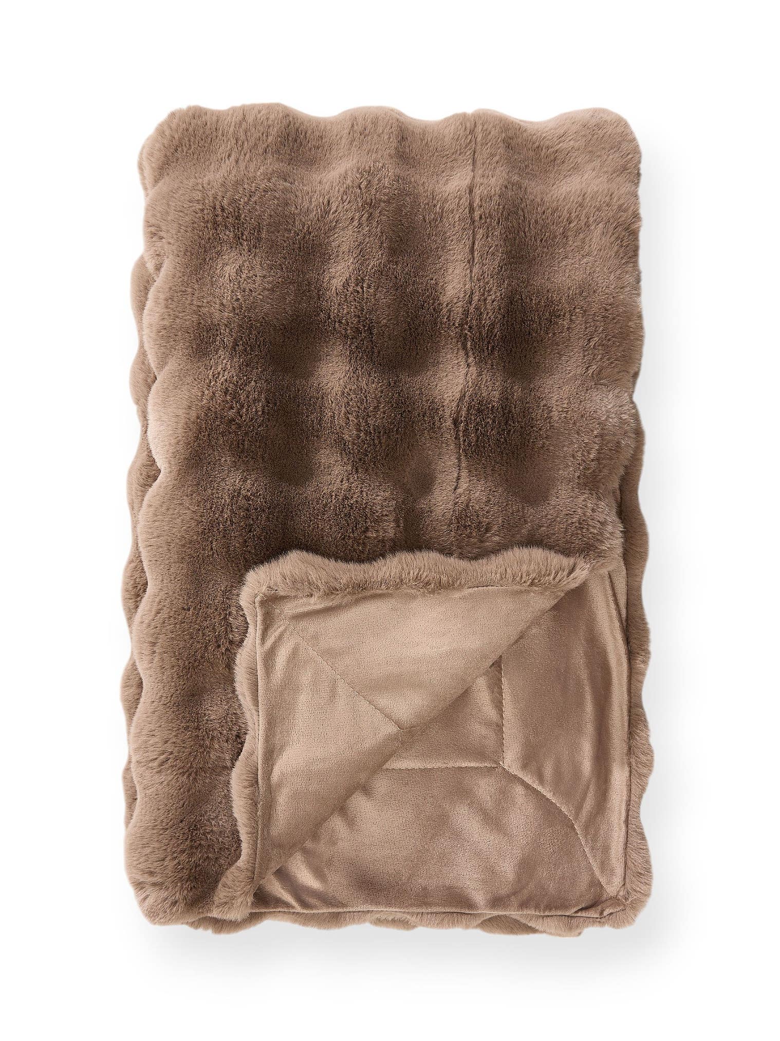 Decke Dave Braun im Design Uni aus 100% Polyester von benuta Nest