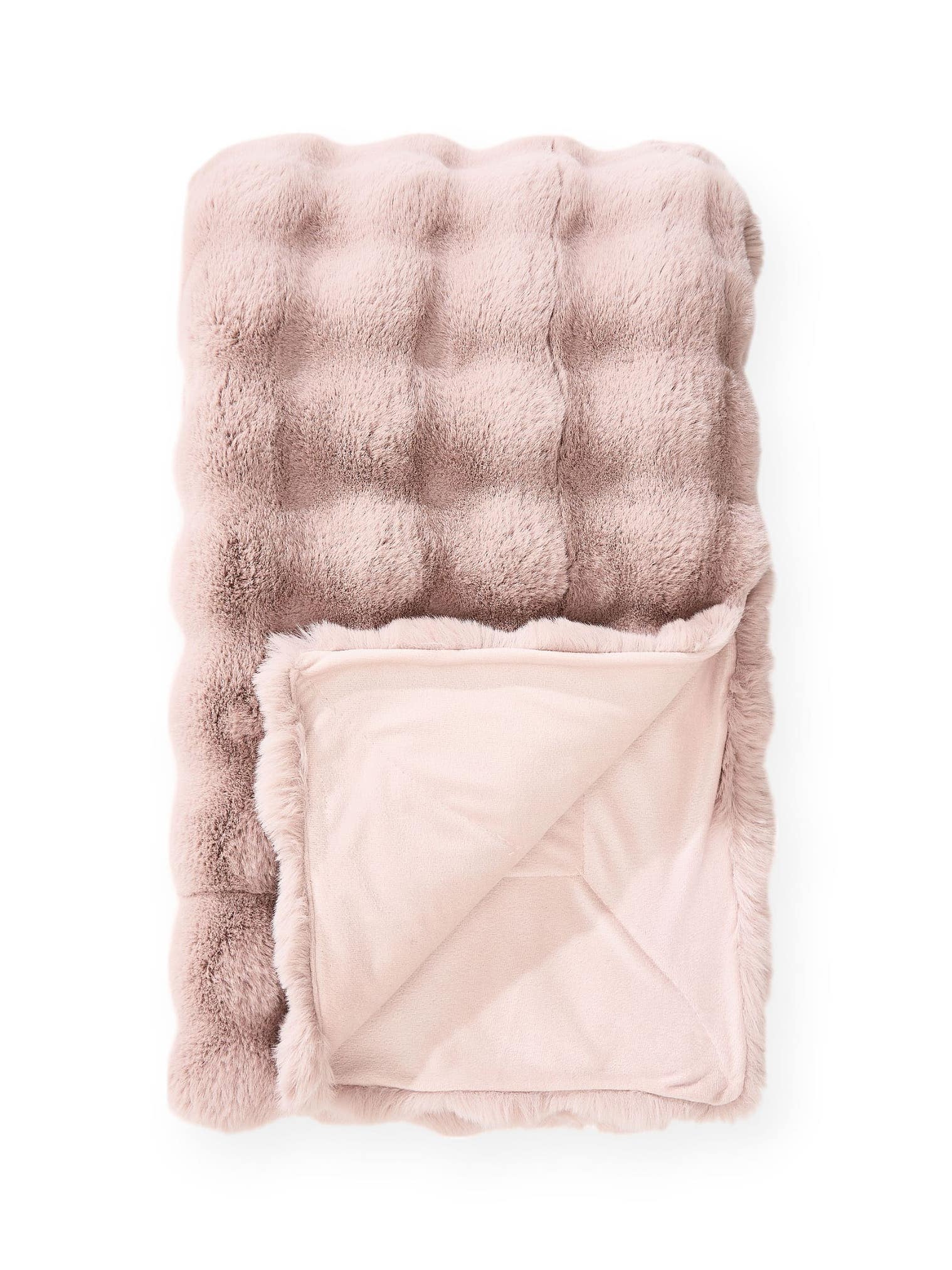 Pläd Dave Rosa med Uni-design i 100% Polyester från benuta Nest