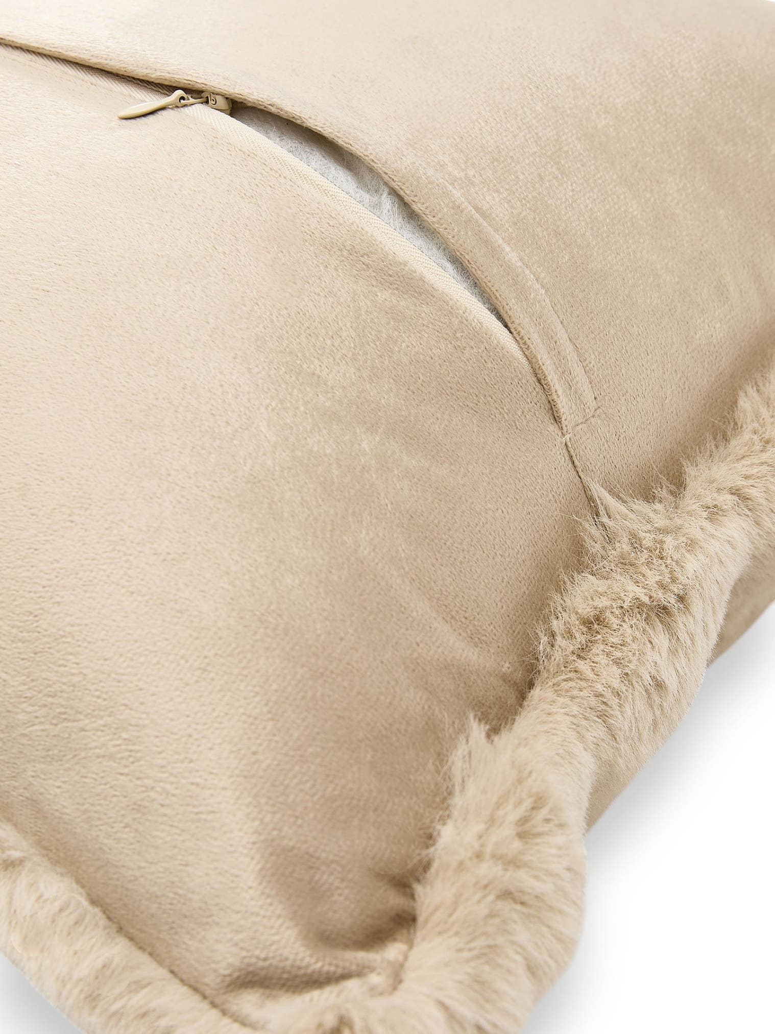 Kissenbezug Dave Beige im Design Uni aus 100% Polyester von benuta Nest