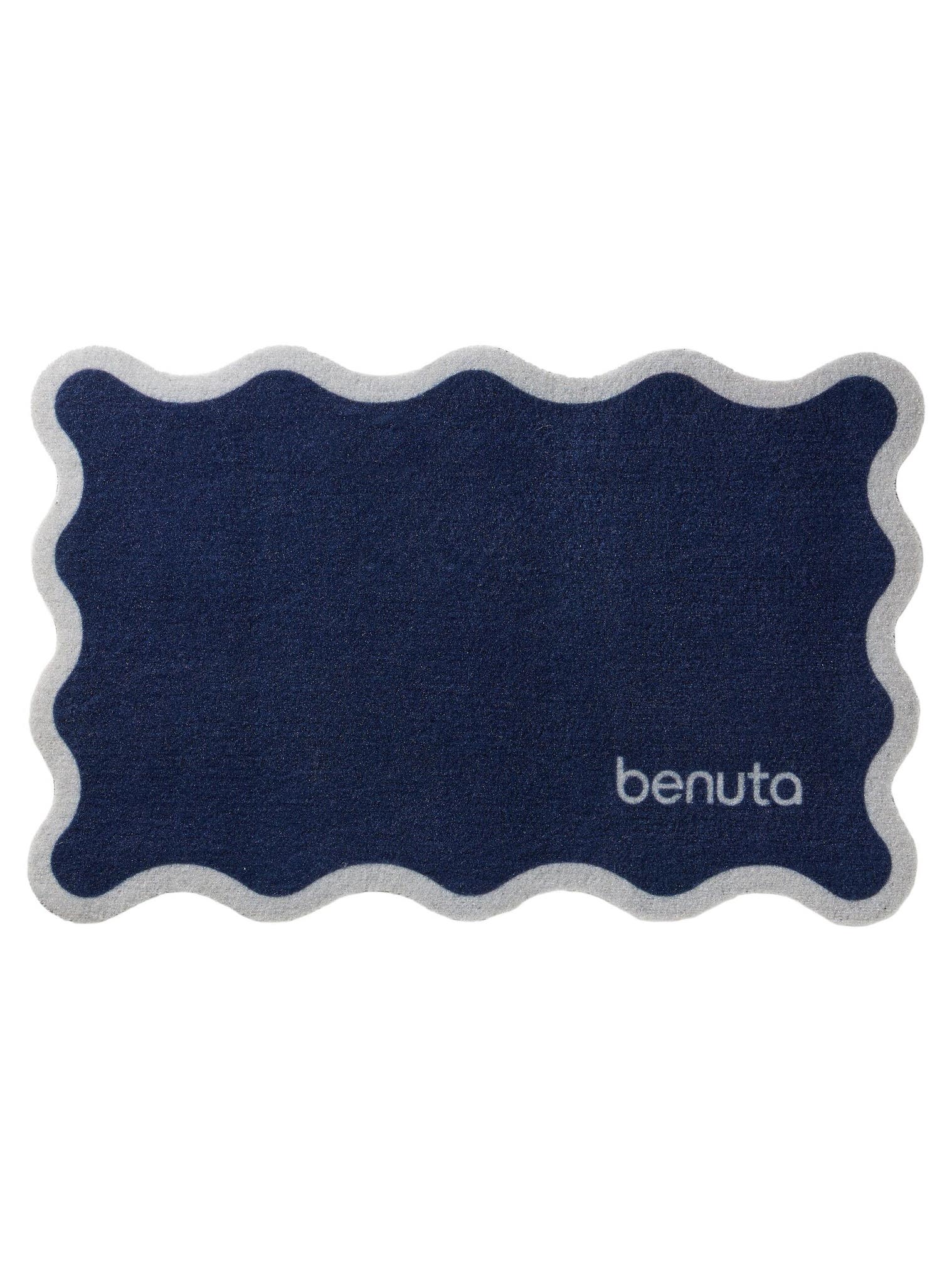Teppich aus 100% Polyester in Blå mit 1- 5 mm hohem Flor von benuta