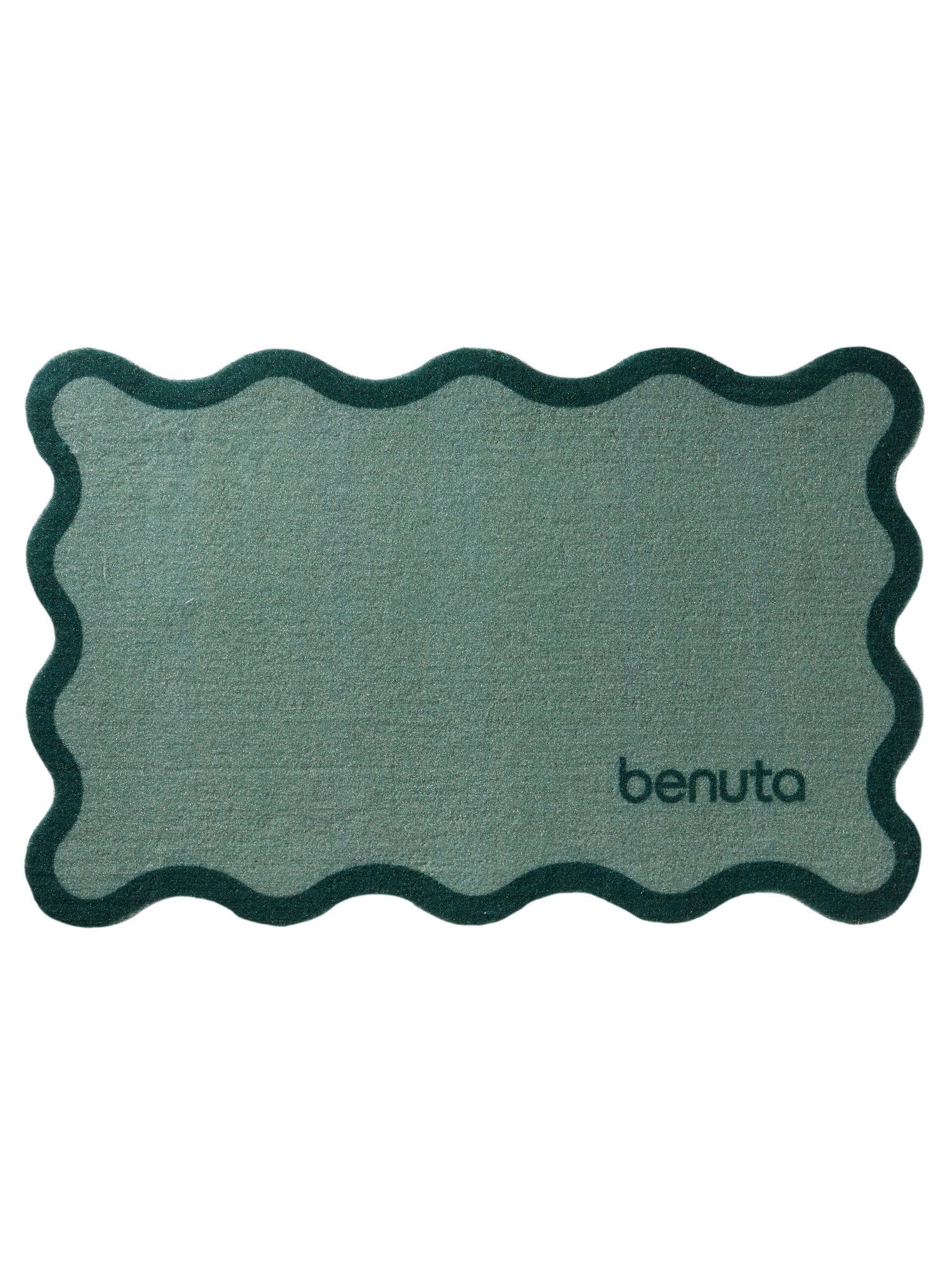 Teppich aus 100% Polyester in Grøn mit 1- 5 mm hohem Flor von benuta