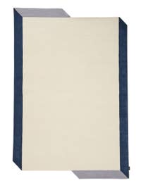 Wollteppich Aspect Cream/Blau