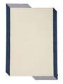 Tapete de lã Aspect Creme/azul