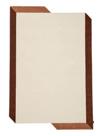 Wollteppich Aspect Cream/Rot