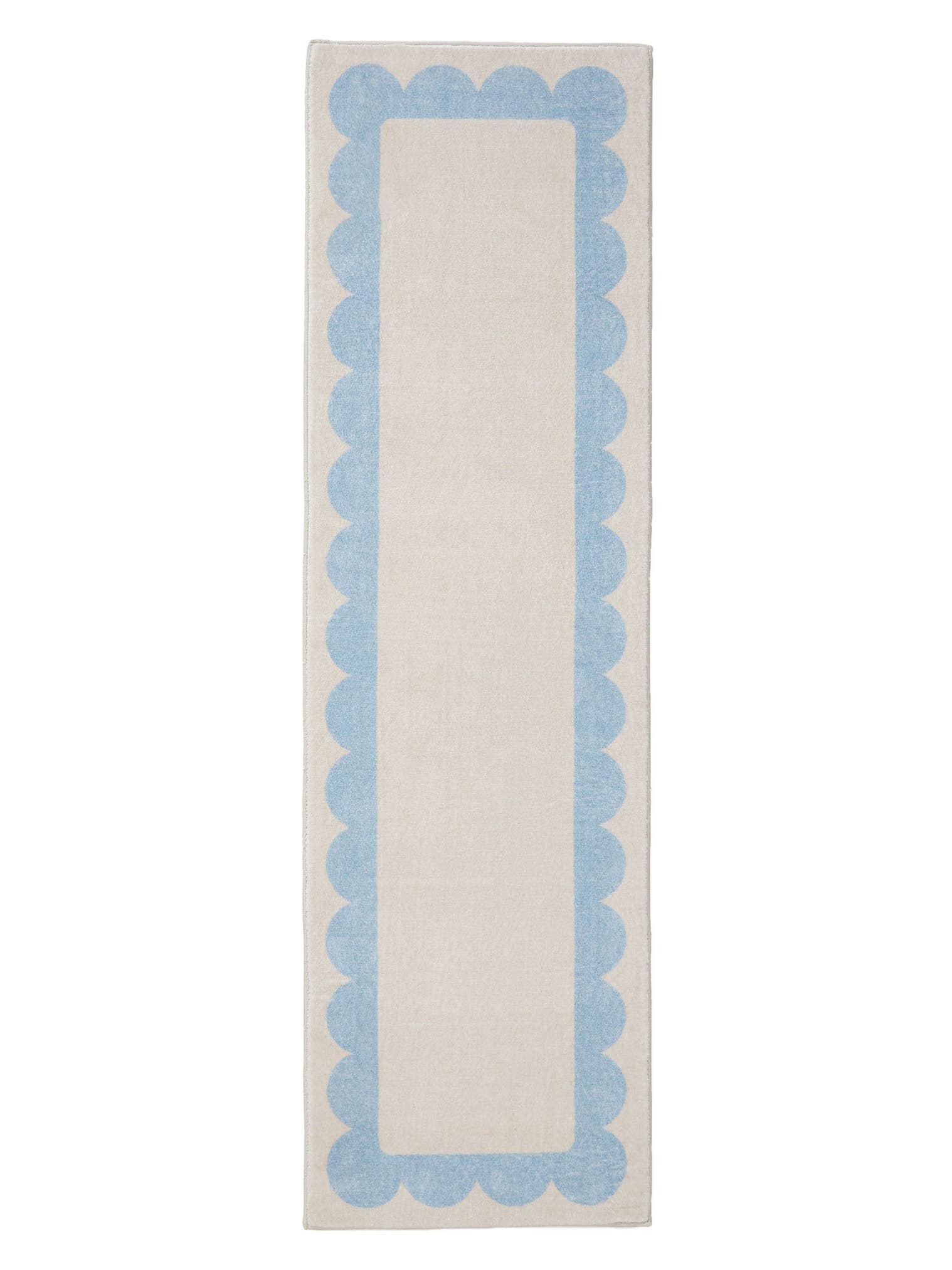 Rug made of 100% Polyester in Blue with a 6 - 10 mm high pile by benuta Pop