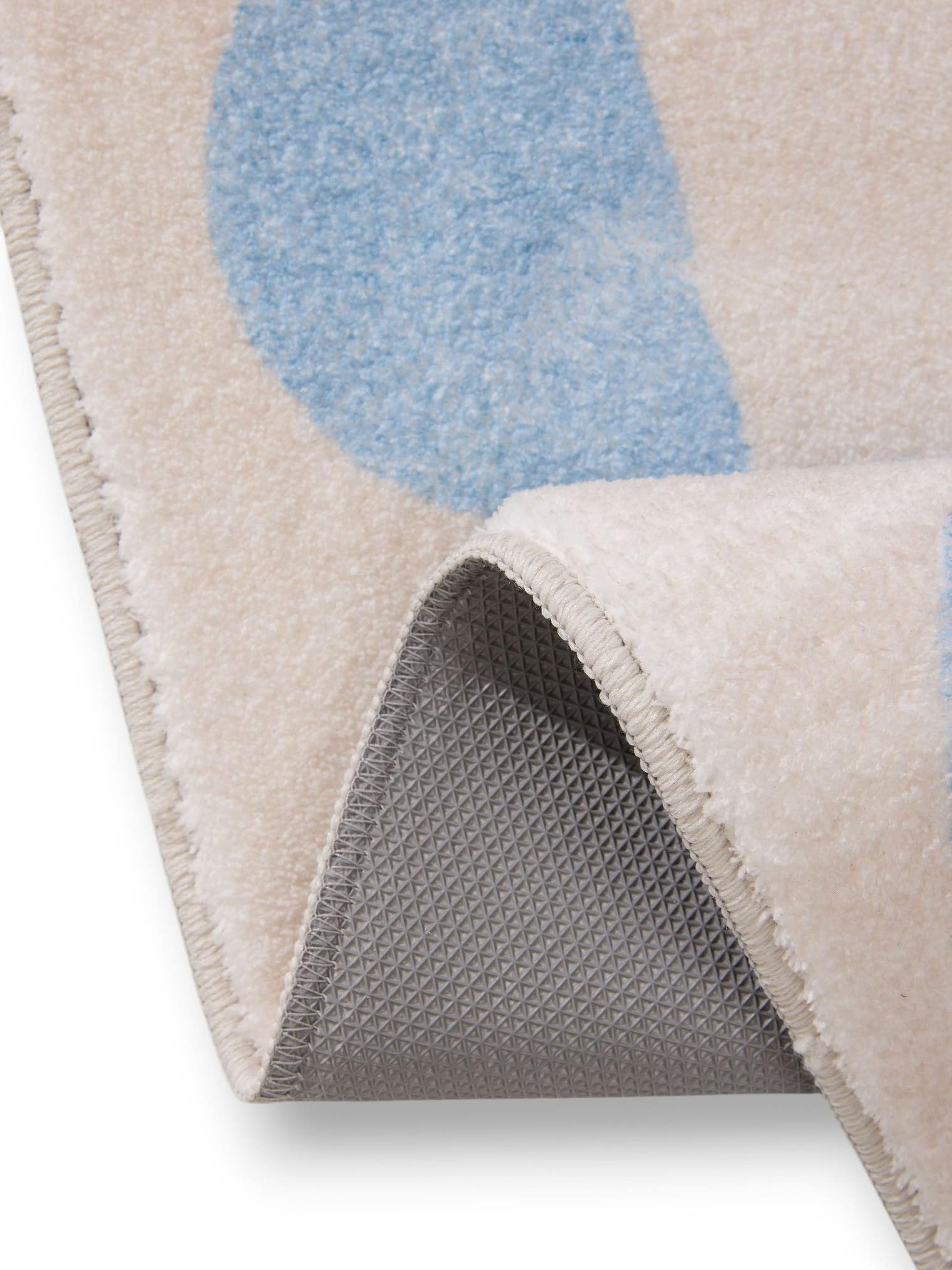 Rug made of 100% Polyester in Blue with a 6 - 10 mm high pile by benuta Pop