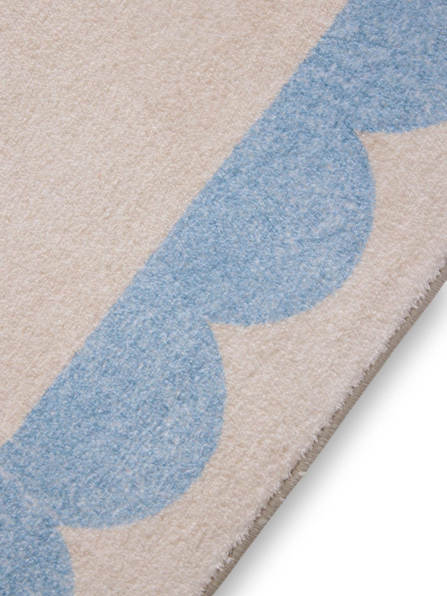 Rug made of 100% Polyester in Blue with a 6 - 10 mm high pile by benuta Pop