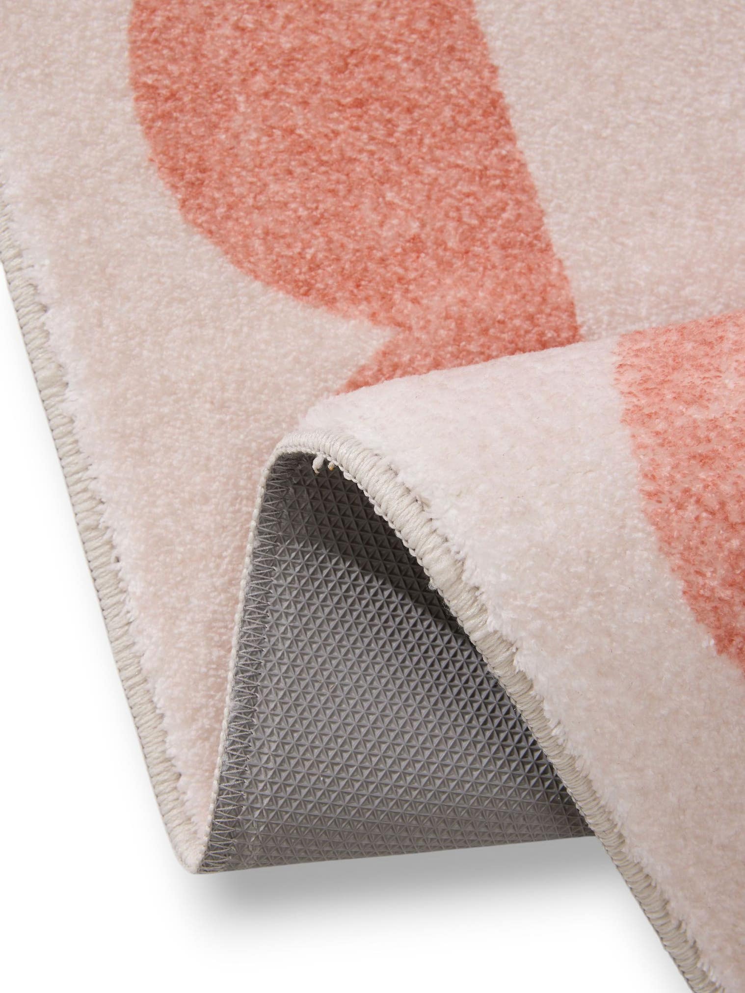 Rug made of 100% Polyester in Orange with a 6 - 10 mm high pile by benuta Pop