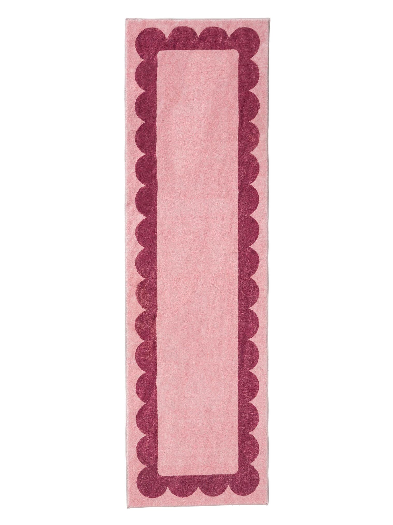 Rug made of 100% Polyester in Pink with a 6 - 10 mm high pile by benuta Pop