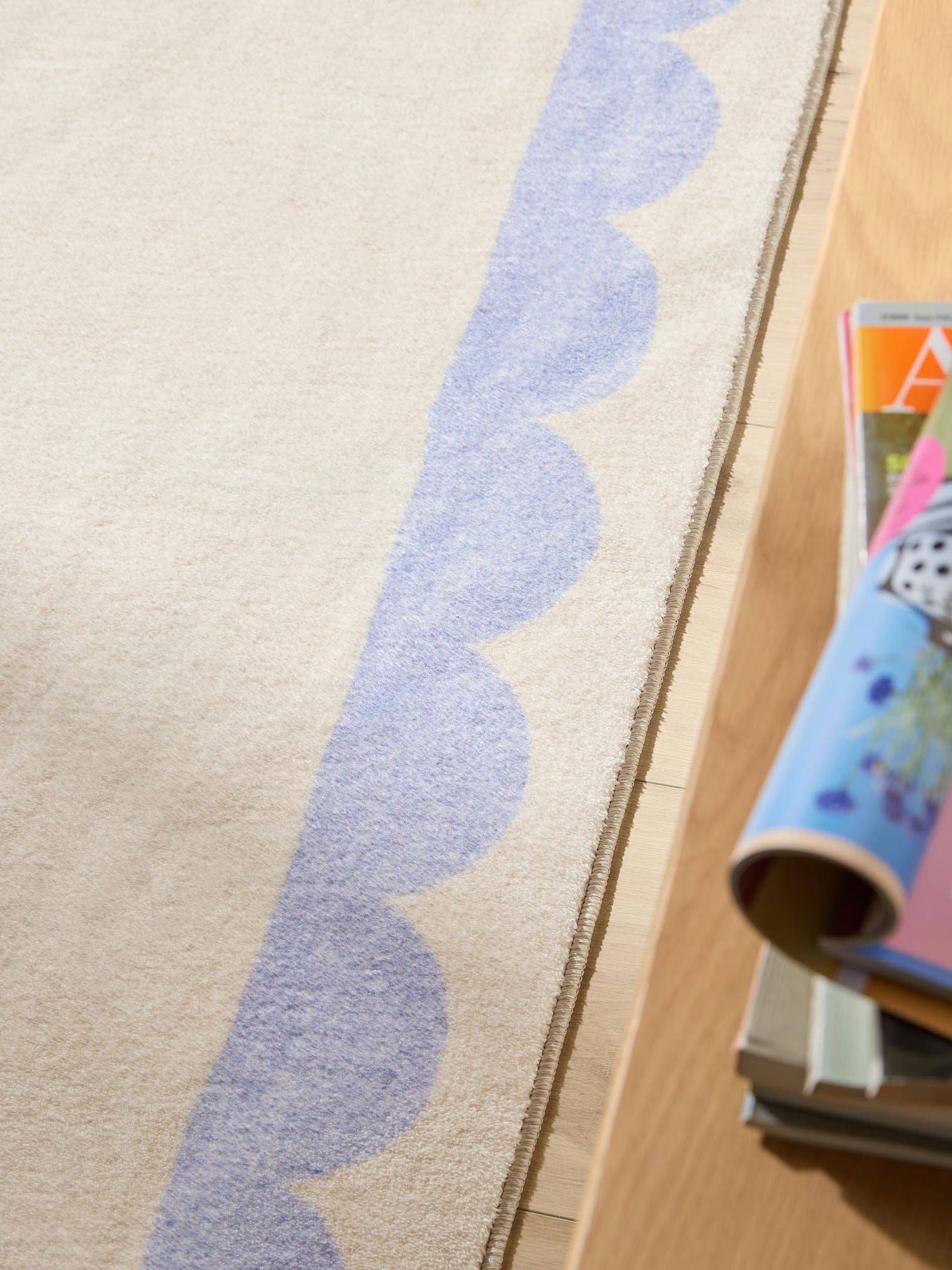 Tapis en 100% Polyester en Mauve avec une pile de 6 - 10 mm de hauteur de benuta Pop