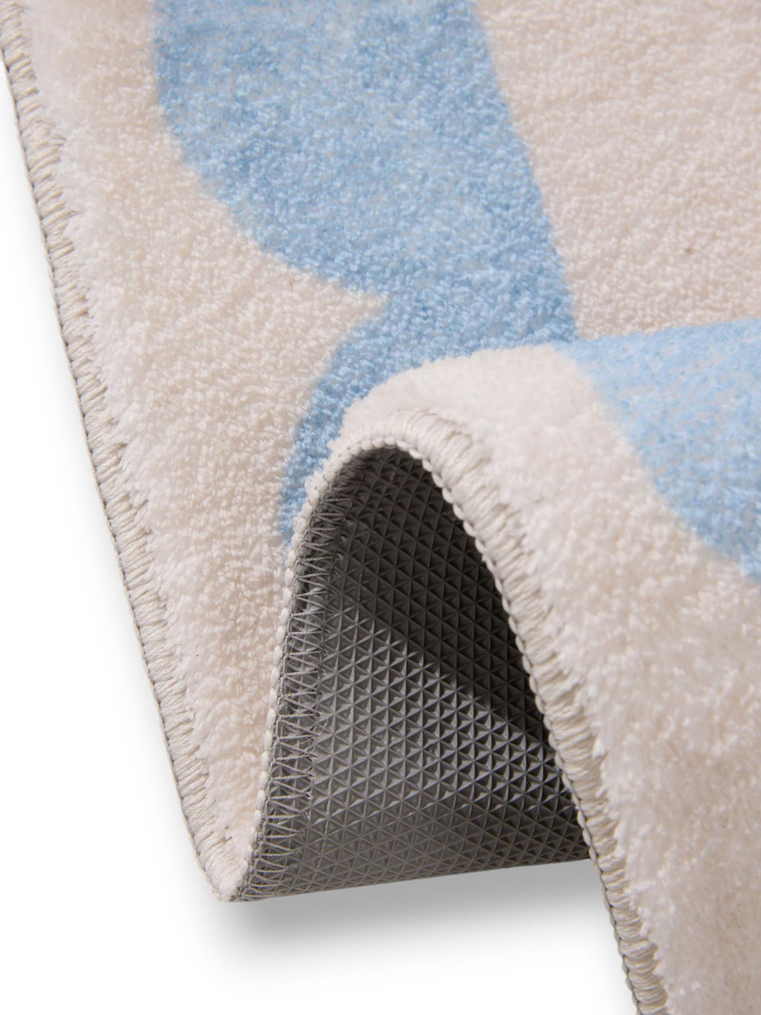 Teppich aus 100% Polyester in Blau mit 6 bis 10 mm hohem Flor von benuta Pop