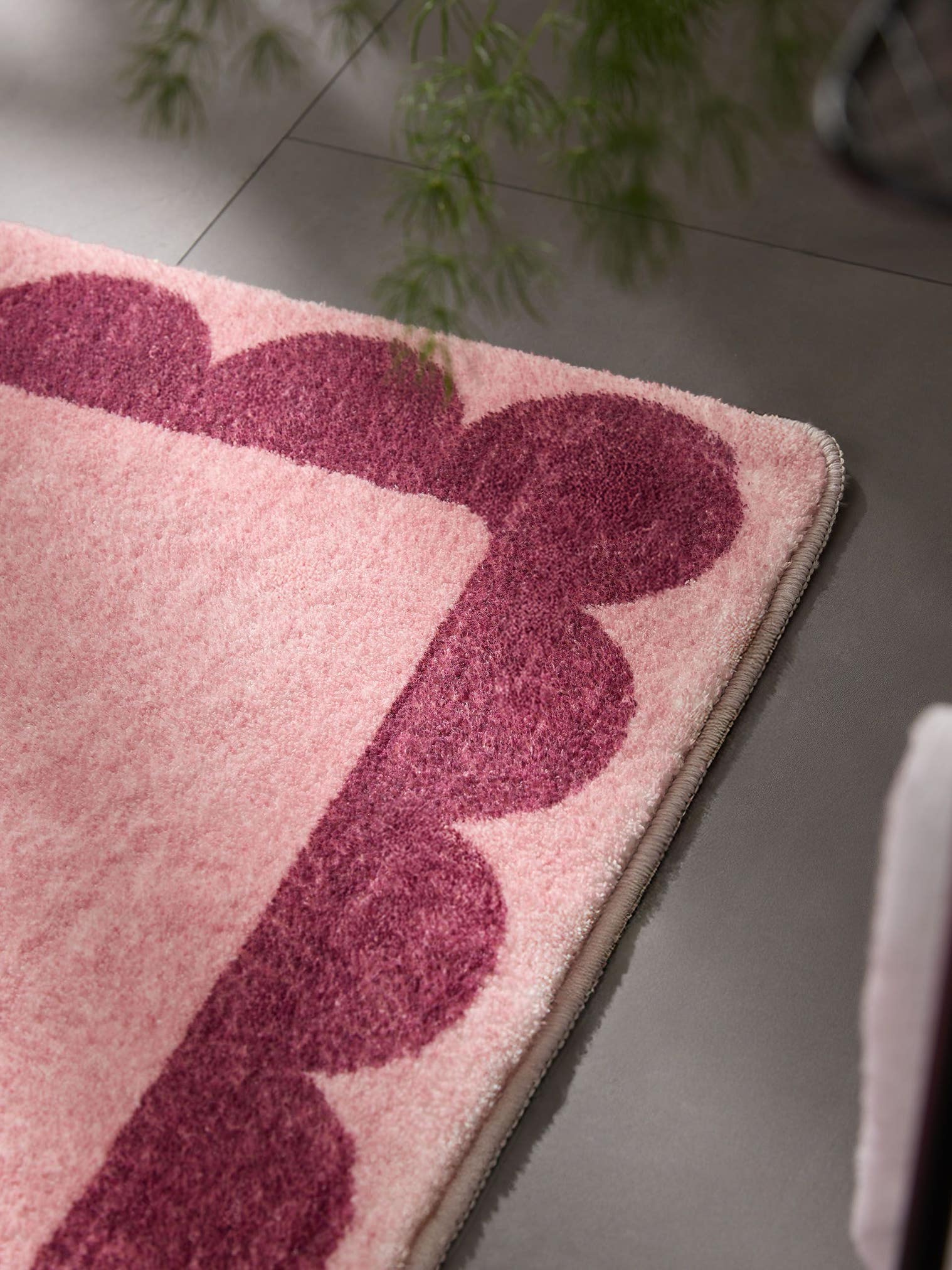 Tappeto di 100% Poliestere in Rosa con pelo alto 6 - 10 mm da benuta Pop