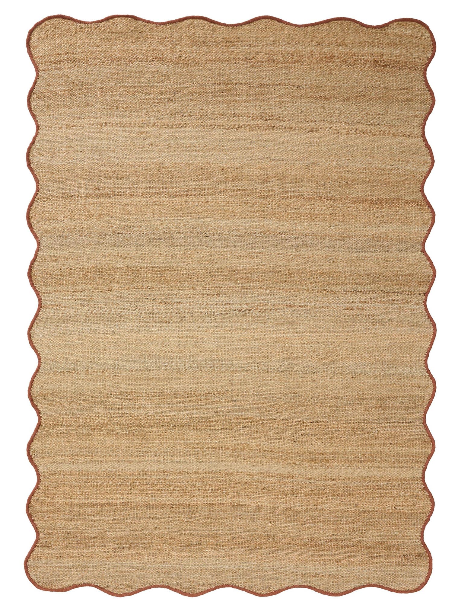 Teppich aus 91% Jute, 4% Baumwolle, 3% Wolle, 2% Polyester in Braun mit bis 5 mm hohem Flor von benuta Pop